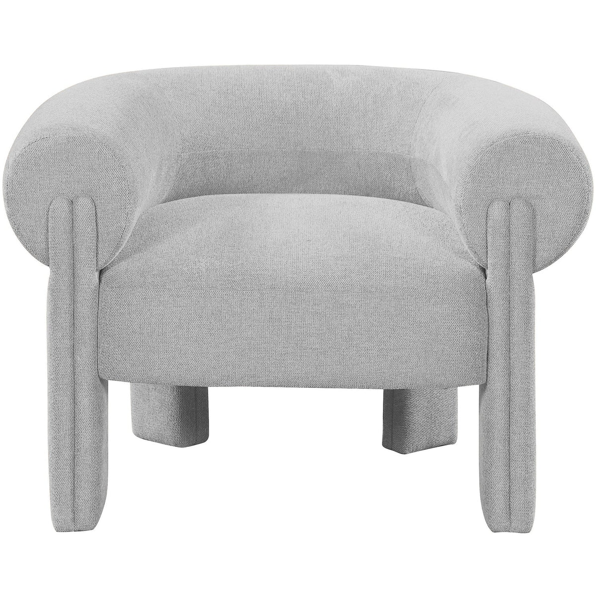 Stefano Grey Fabric Upholstered Accent Chair