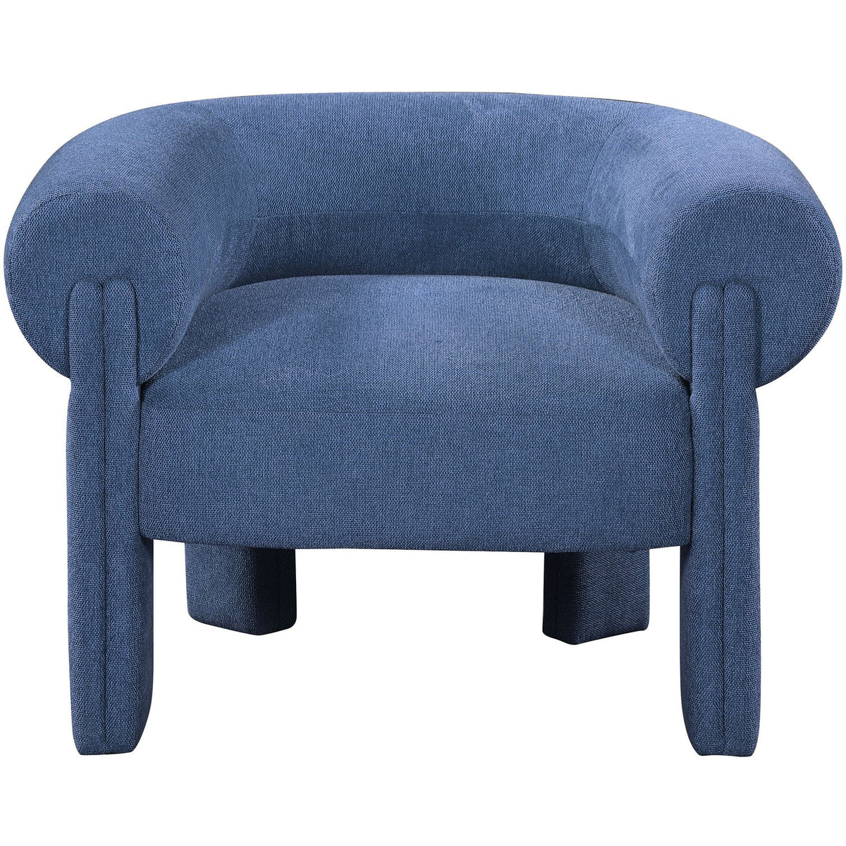 Stefano Navy Fabric Upholstered Accent Chair