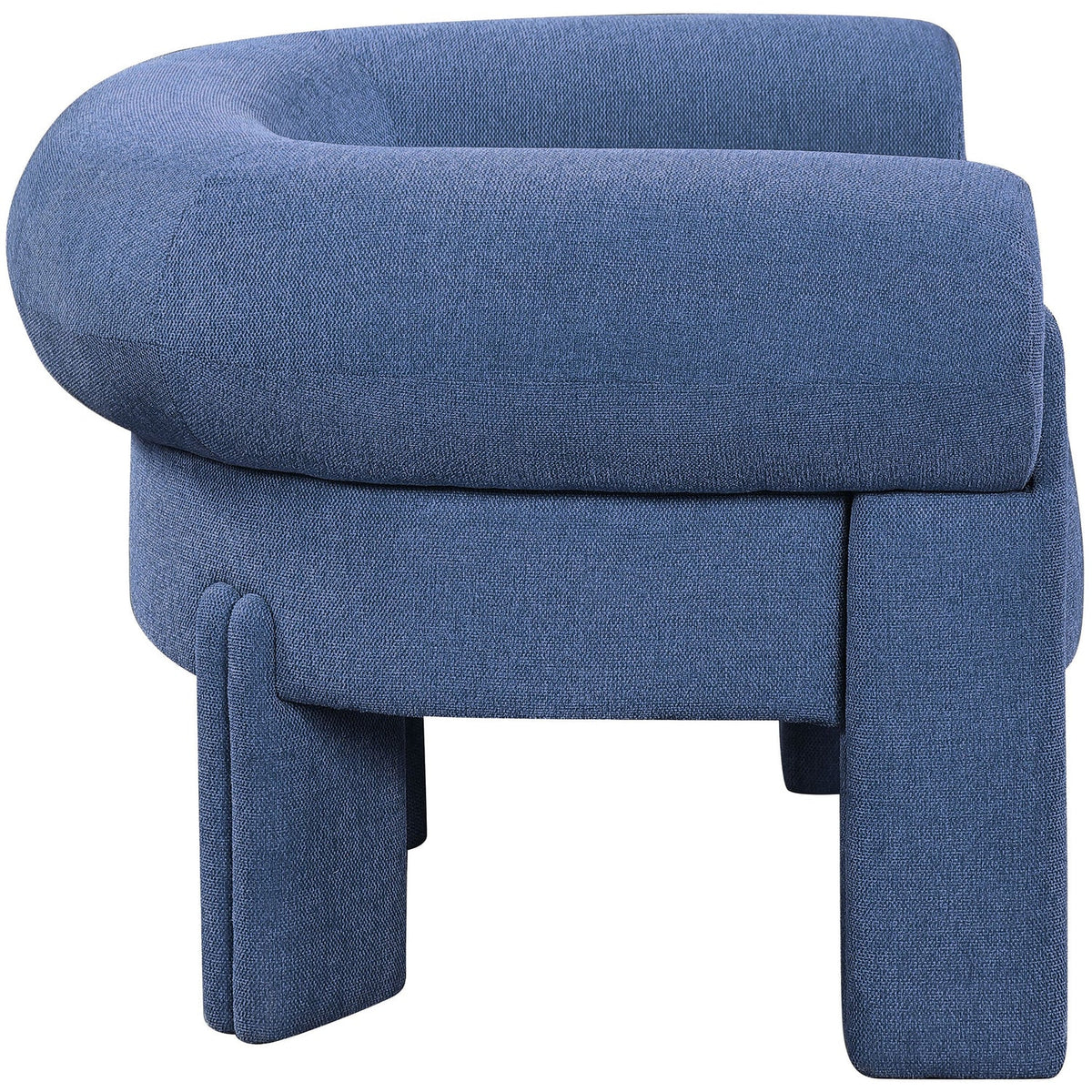 Stefano Navy Fabric Upholstered Accent Chair