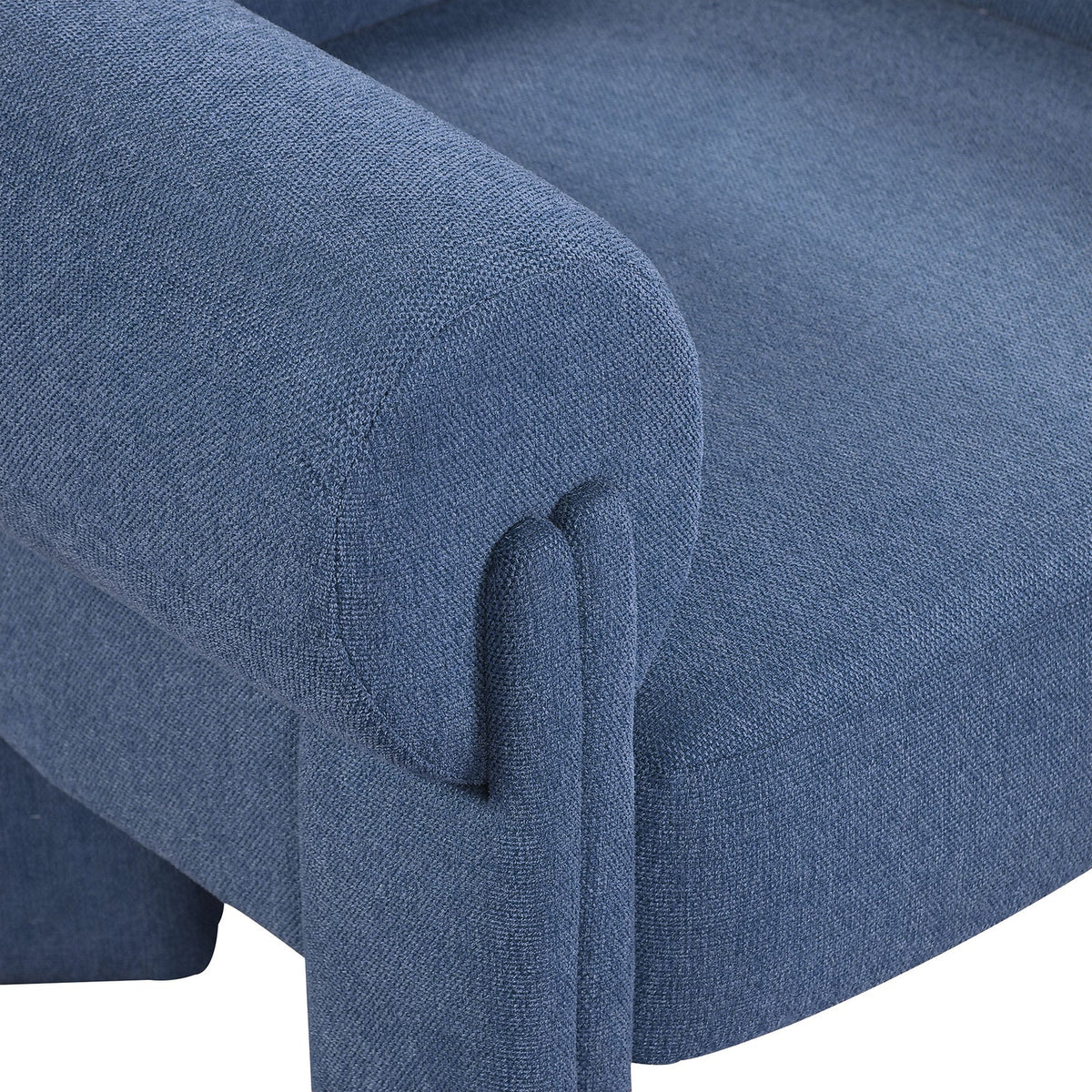 Stefano Navy Fabric Upholstered Accent Chair
