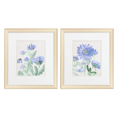 Loreth Blue Blooms Framed Art Set of 2