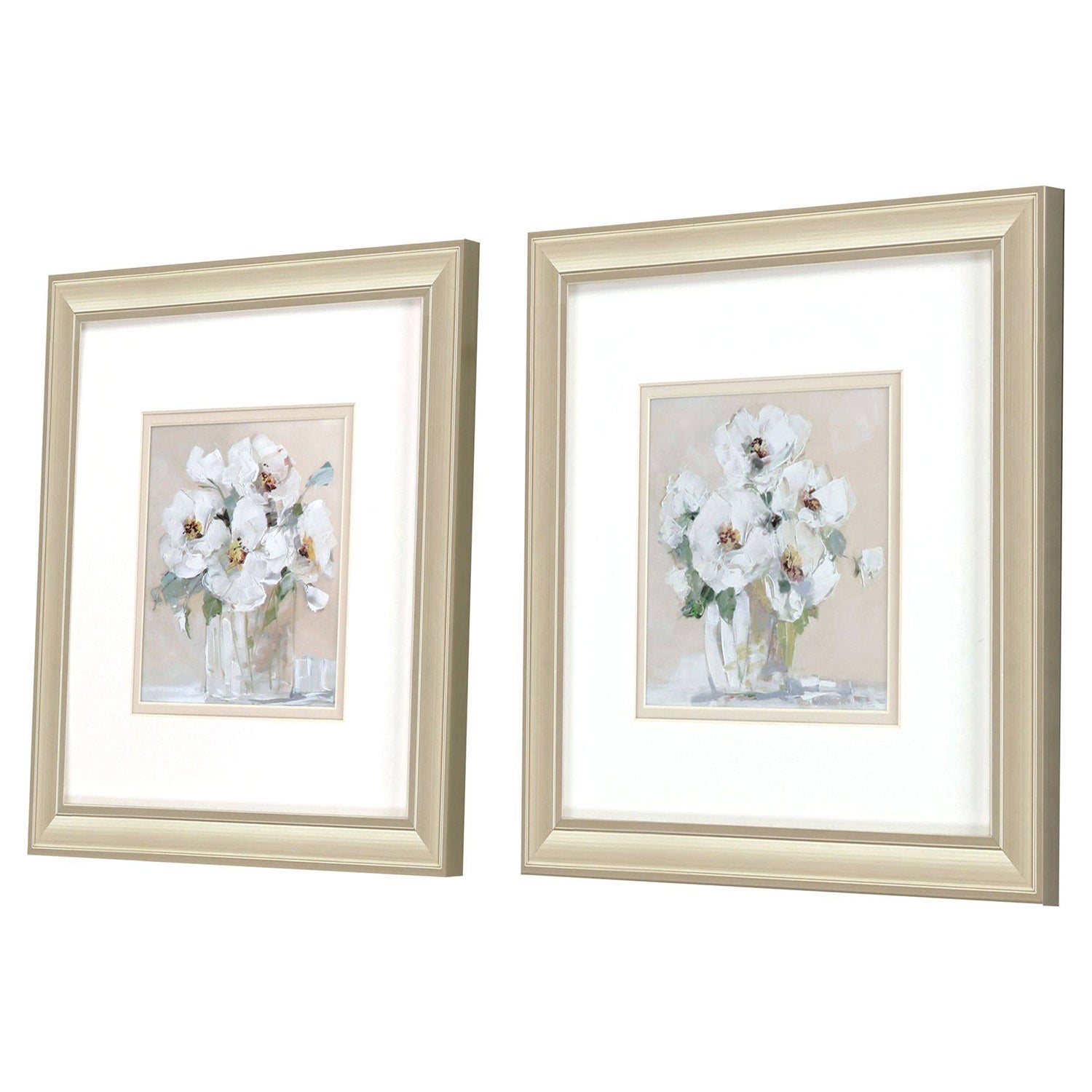 Swatland Sof Whites Framed Art Set of 2