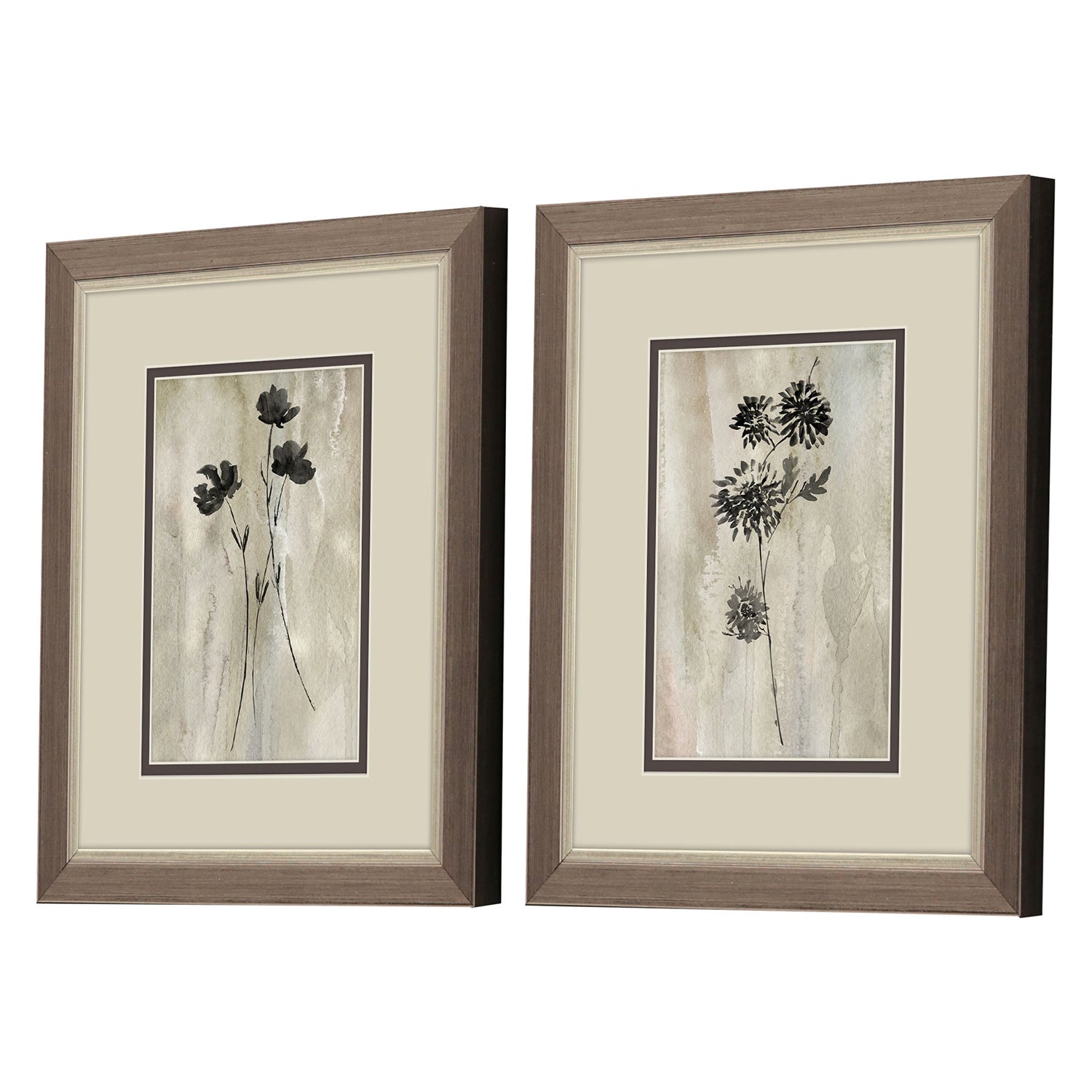 Knutsen Sumi-e Silhouette II Framed Art Set of 2