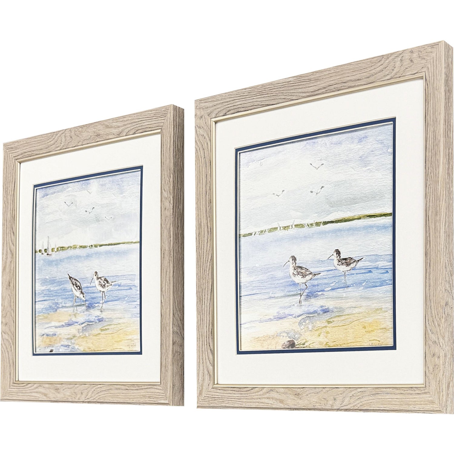 Swatland Sandpiper Beach Framed Artwork Set of 2