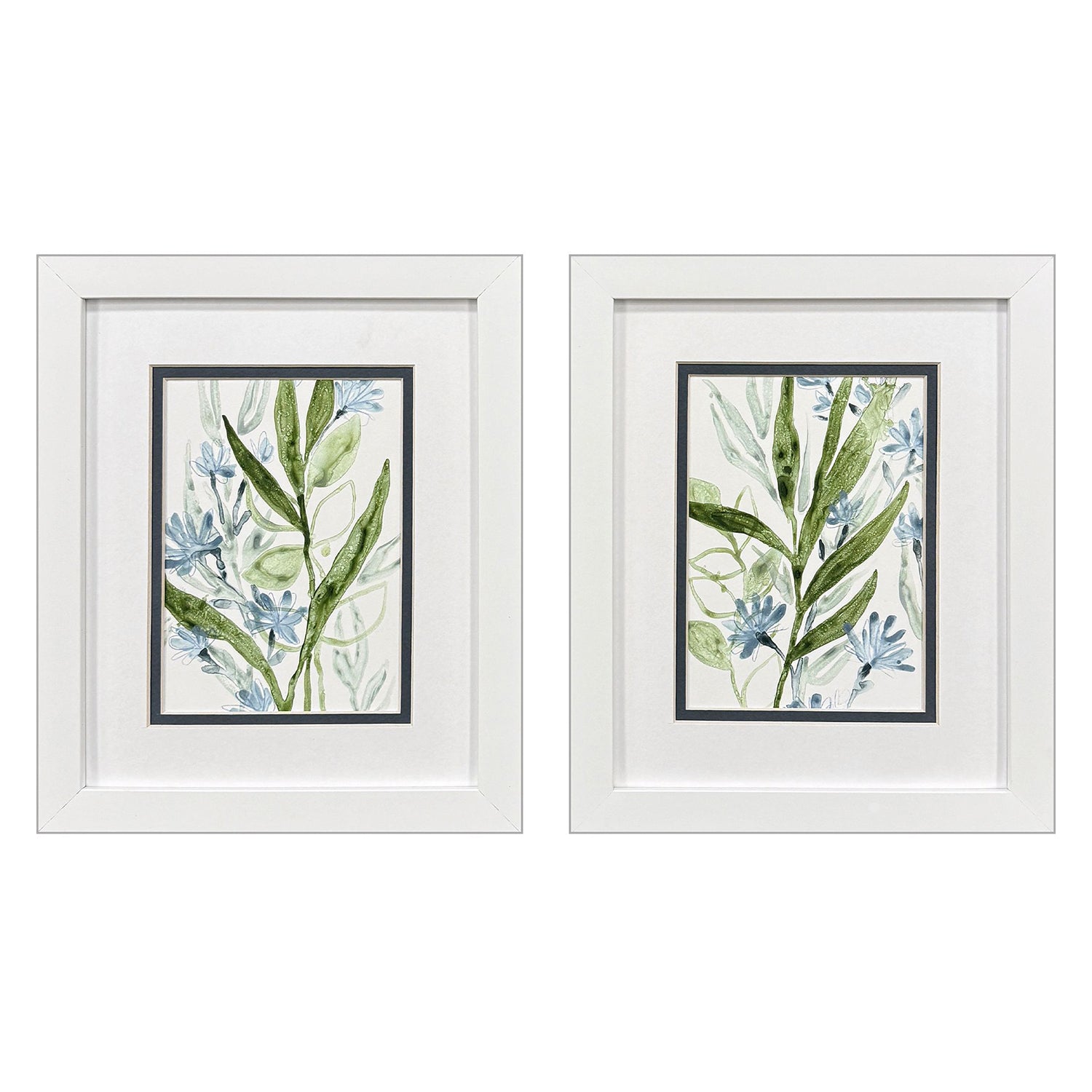 Vess Meadow Blues I Framed Artwork Set of 2