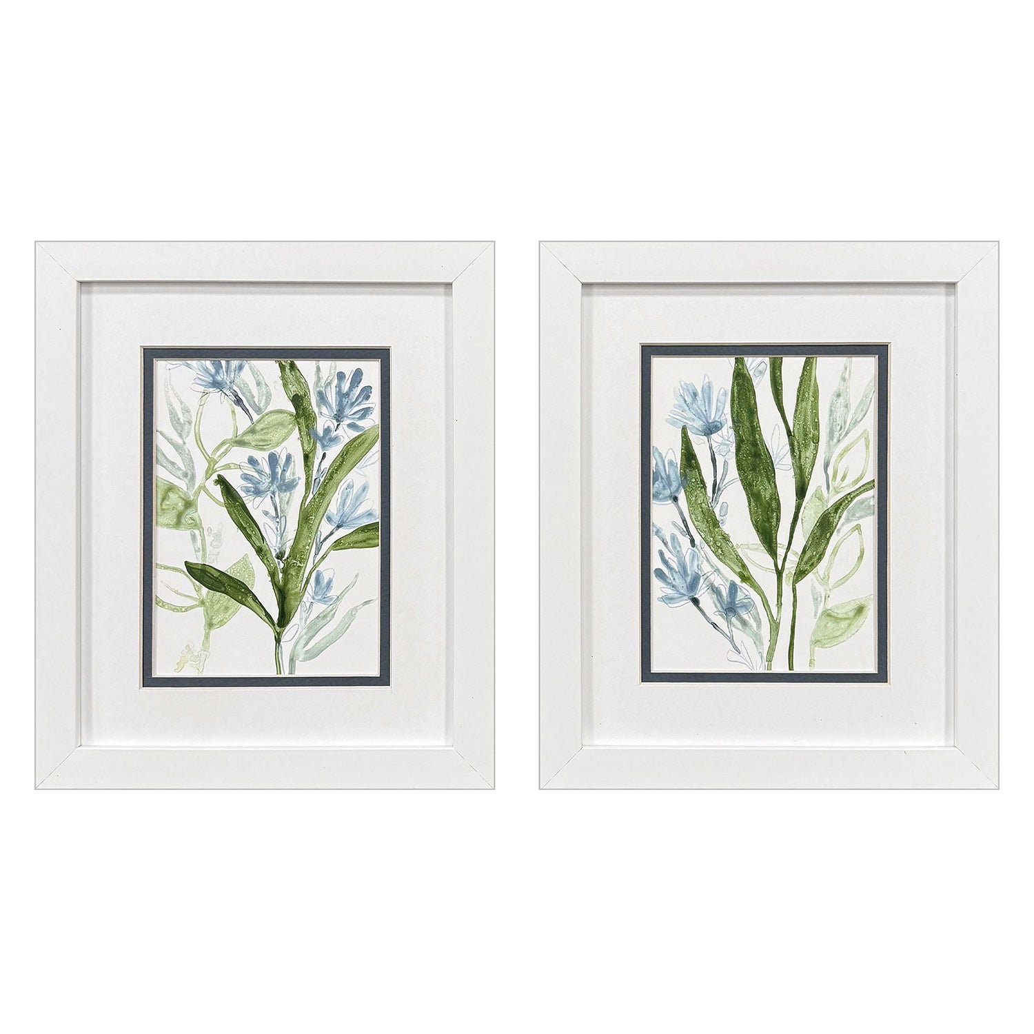 Vess Meadow Blues II Framed Artwork Set of 2