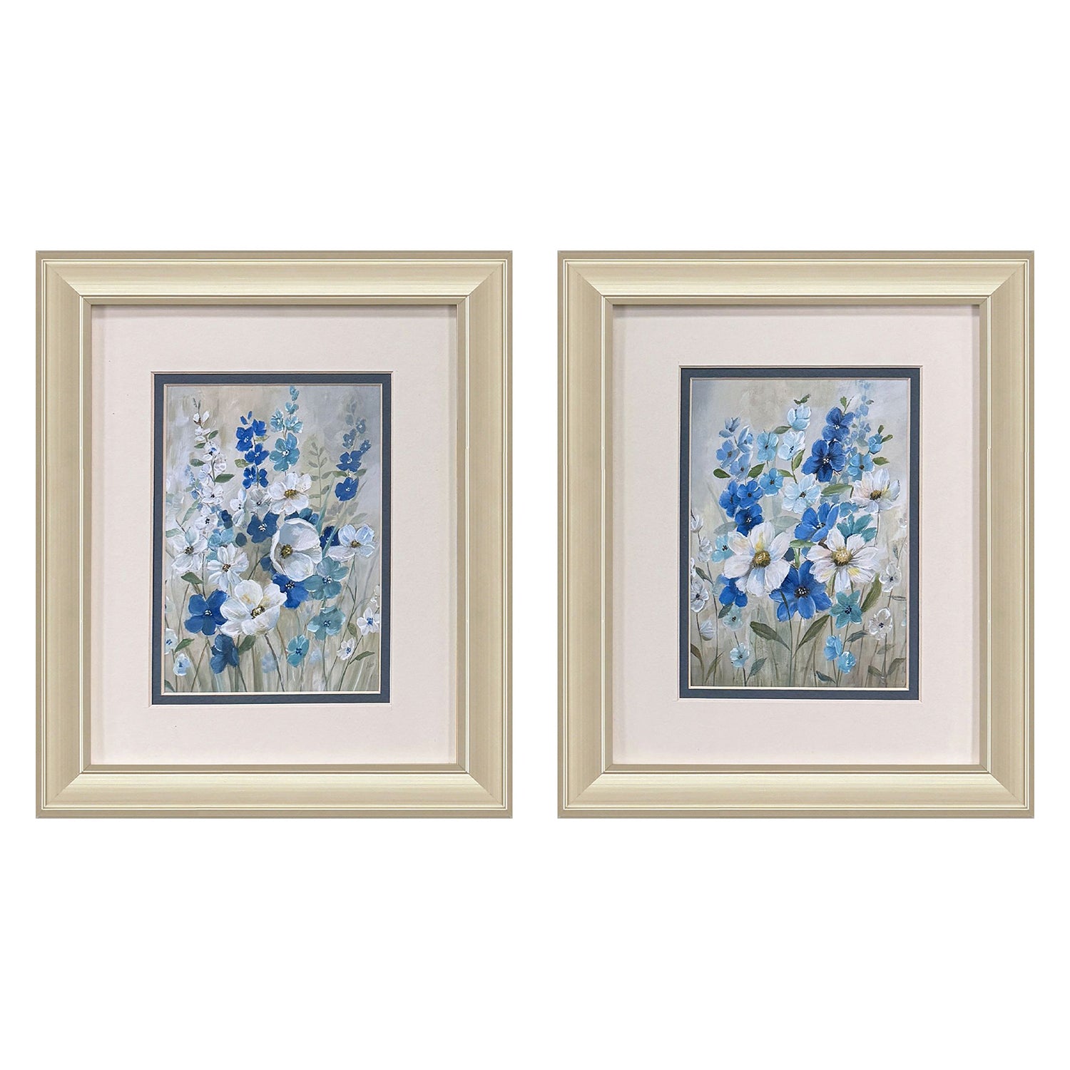 Nan Blue Garden Framed Artwork Set of 2
