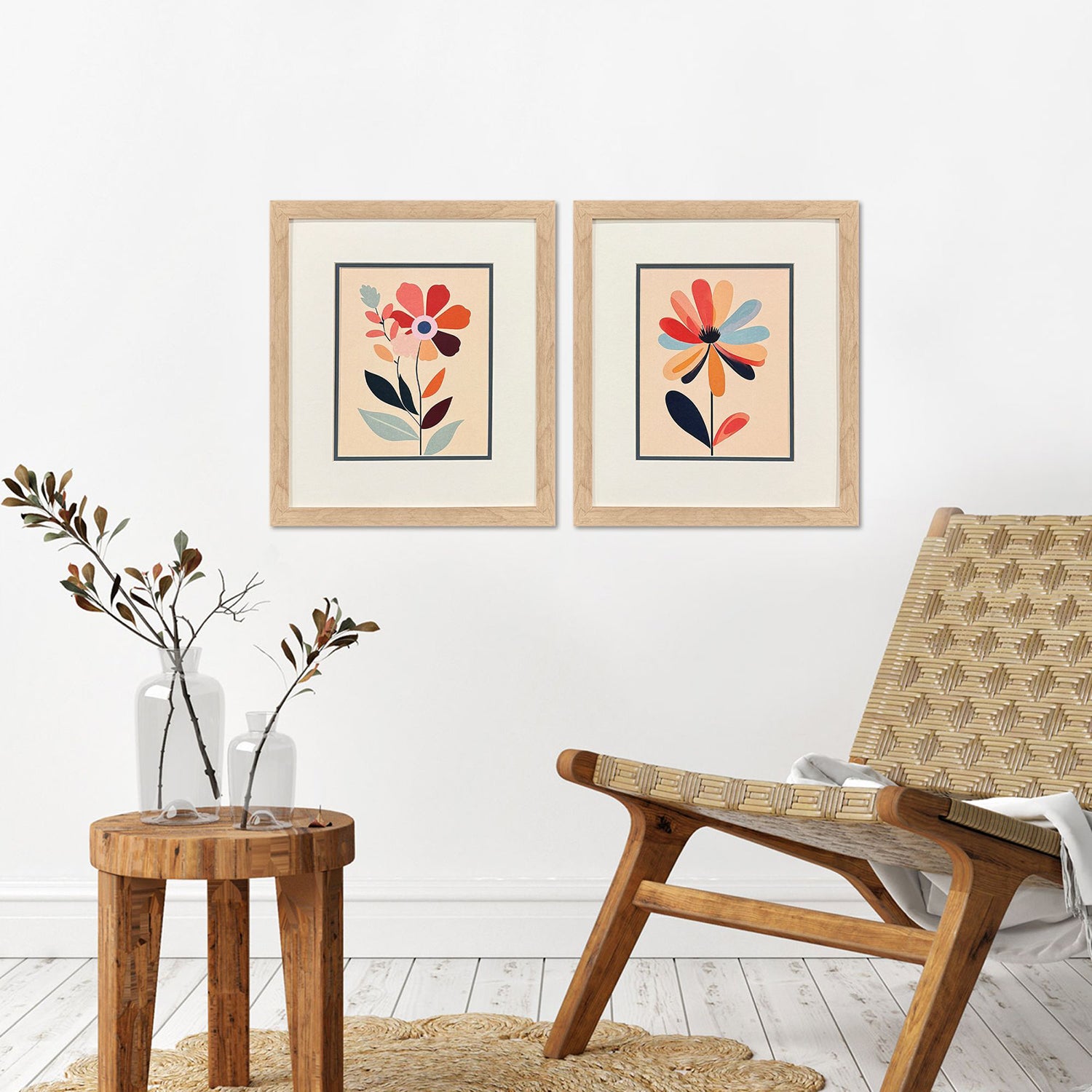 Noble Comfort Flowers II Framed Artwork Set of 2