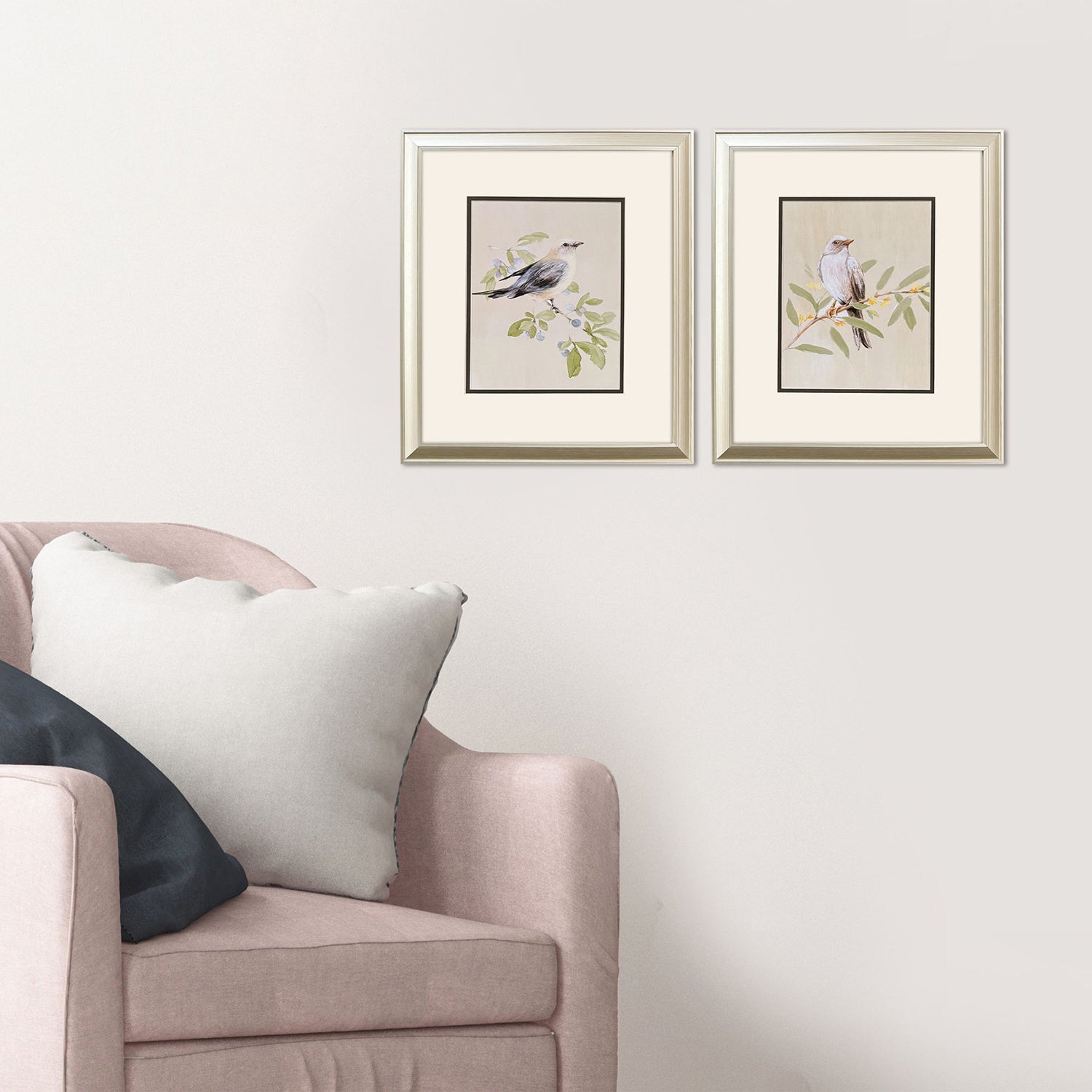 Loreth Botanical Birds Framed Artwork Set of 2