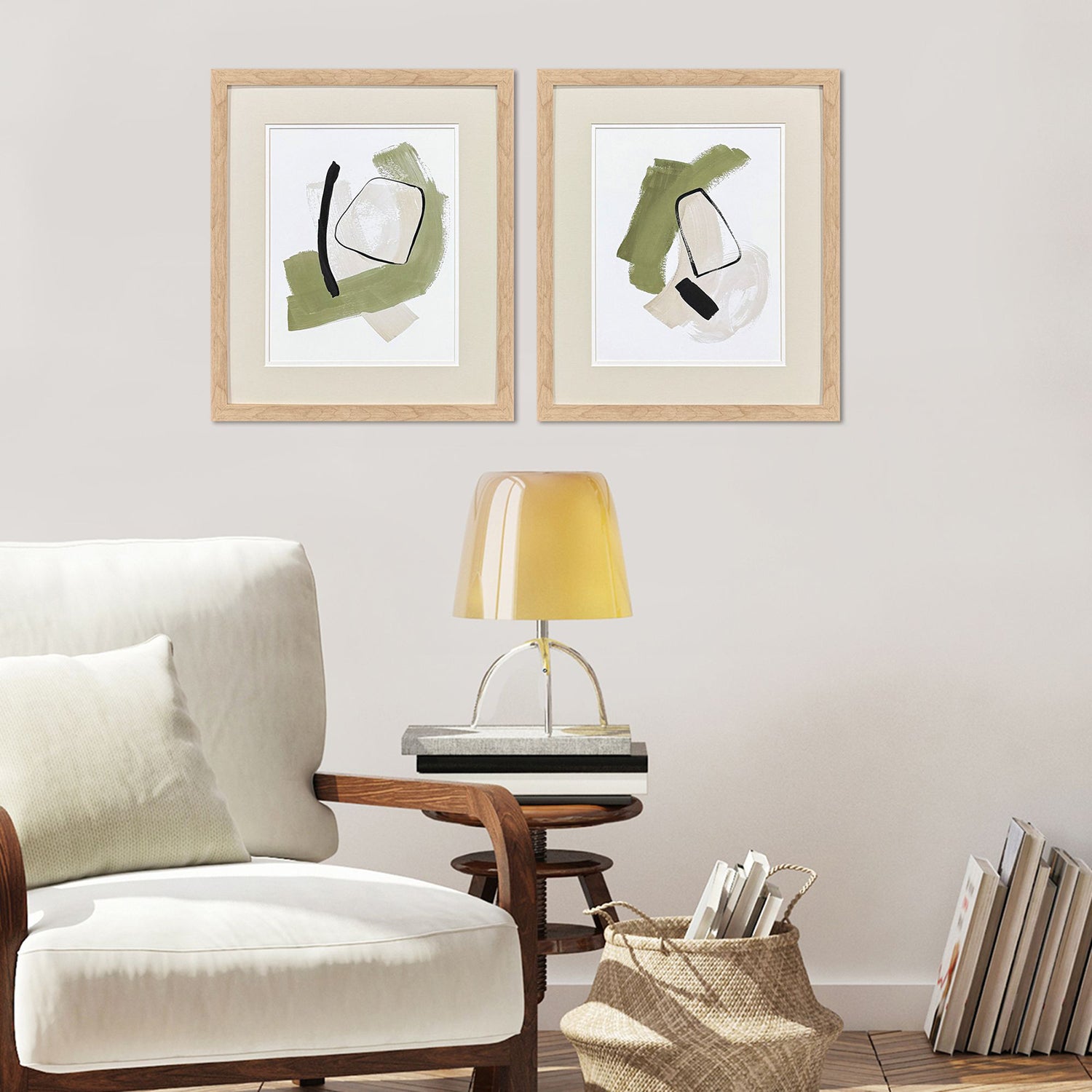 Loreth Sage Treasures I Framed Artwork Set of 2