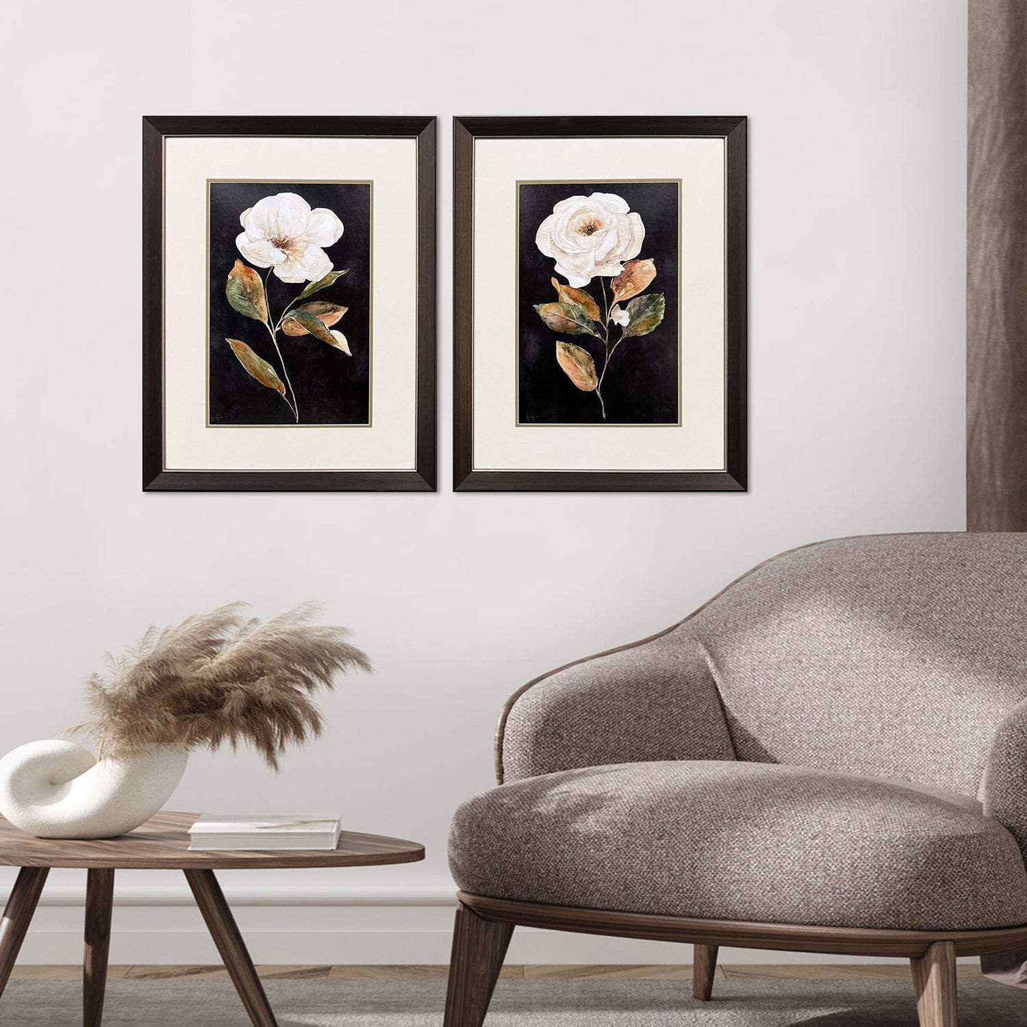 Finn Botanical on Black Framed Artwork Set of 2