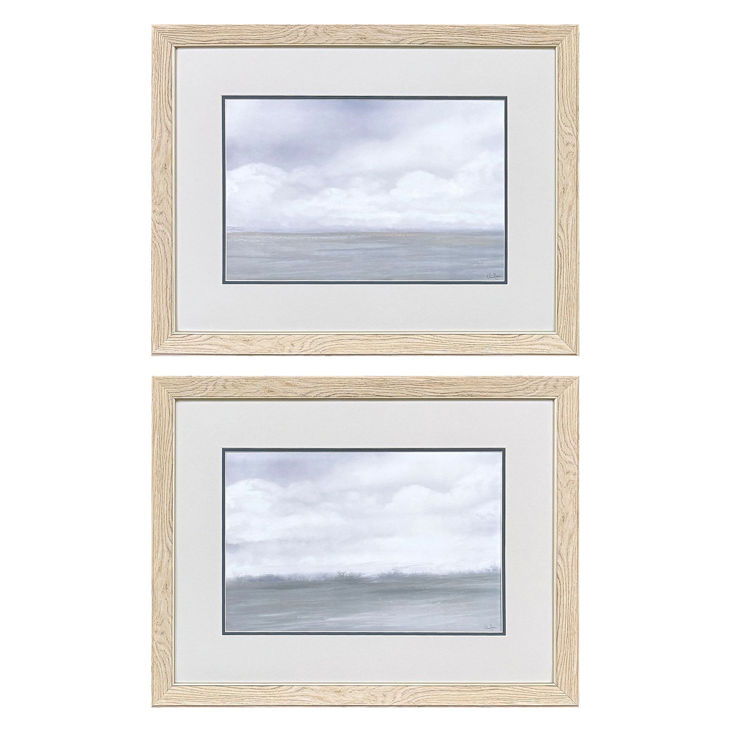 Maria Misty Plain Framed Artwork Set of 2