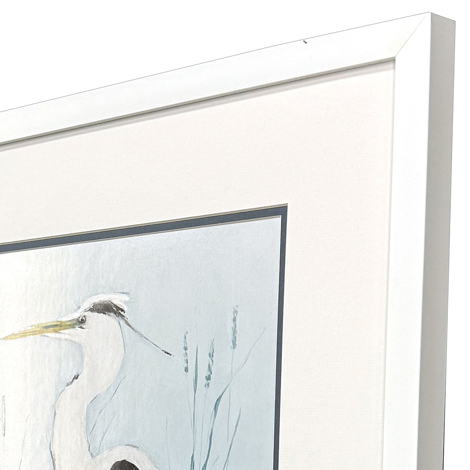 Swatland Heron on Blue Framed Artwork Set of 2