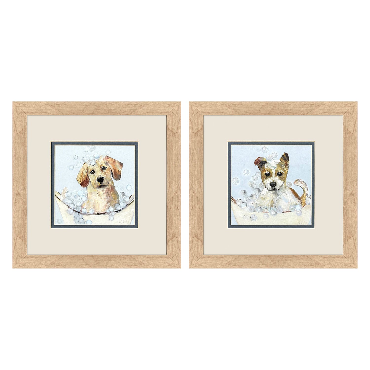 Swatland Bath Time Framed Artwork Set of 2