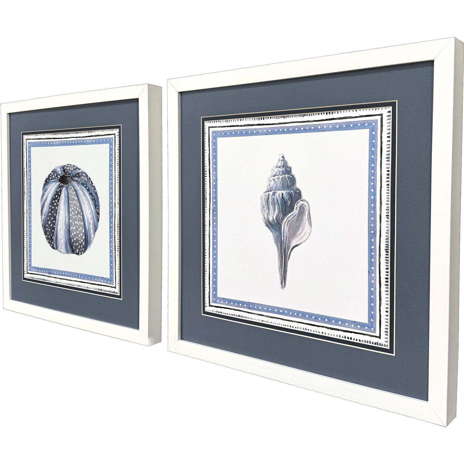 Lorethh Seaside Blues III Framed Artwork Set of 2