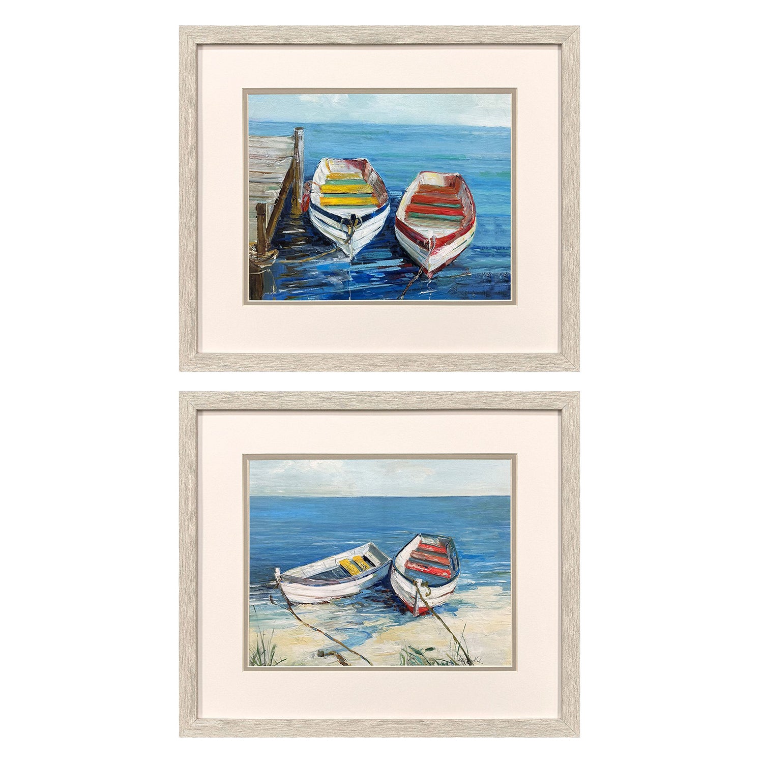 Swatland Day of Fishing Framed Artwork Set of 2