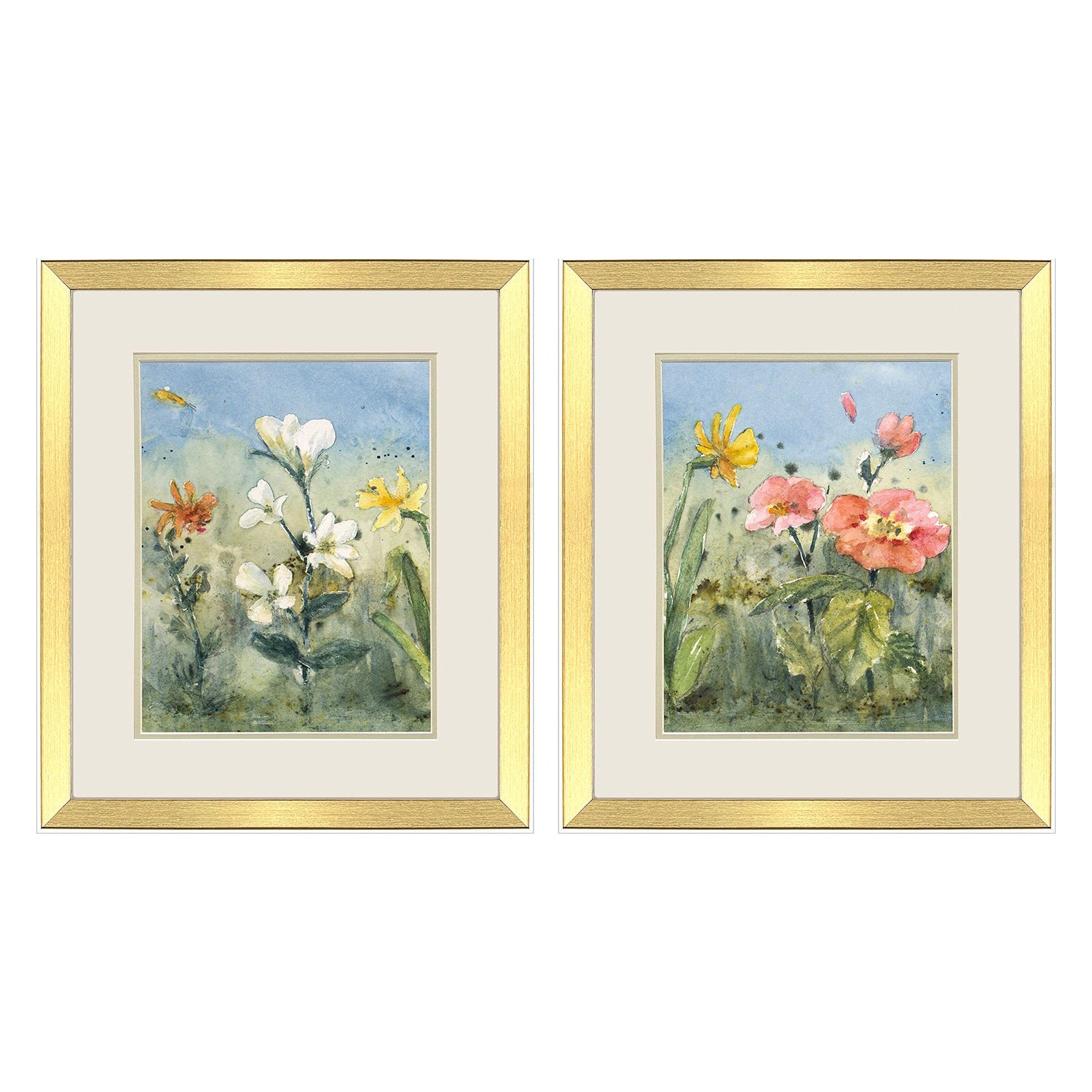 Loreth Summer Wildflowers I Framed Artwork Set of 2
