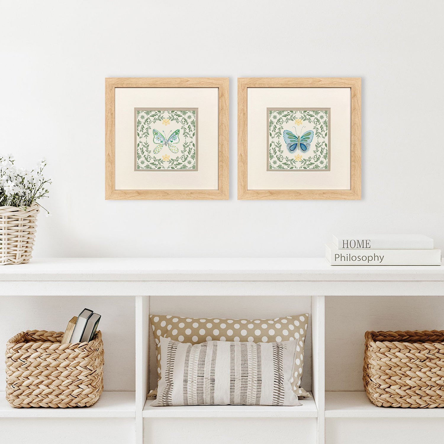 Leeanne Vaughn Ornate Butterfly II Framed Art Set of 2