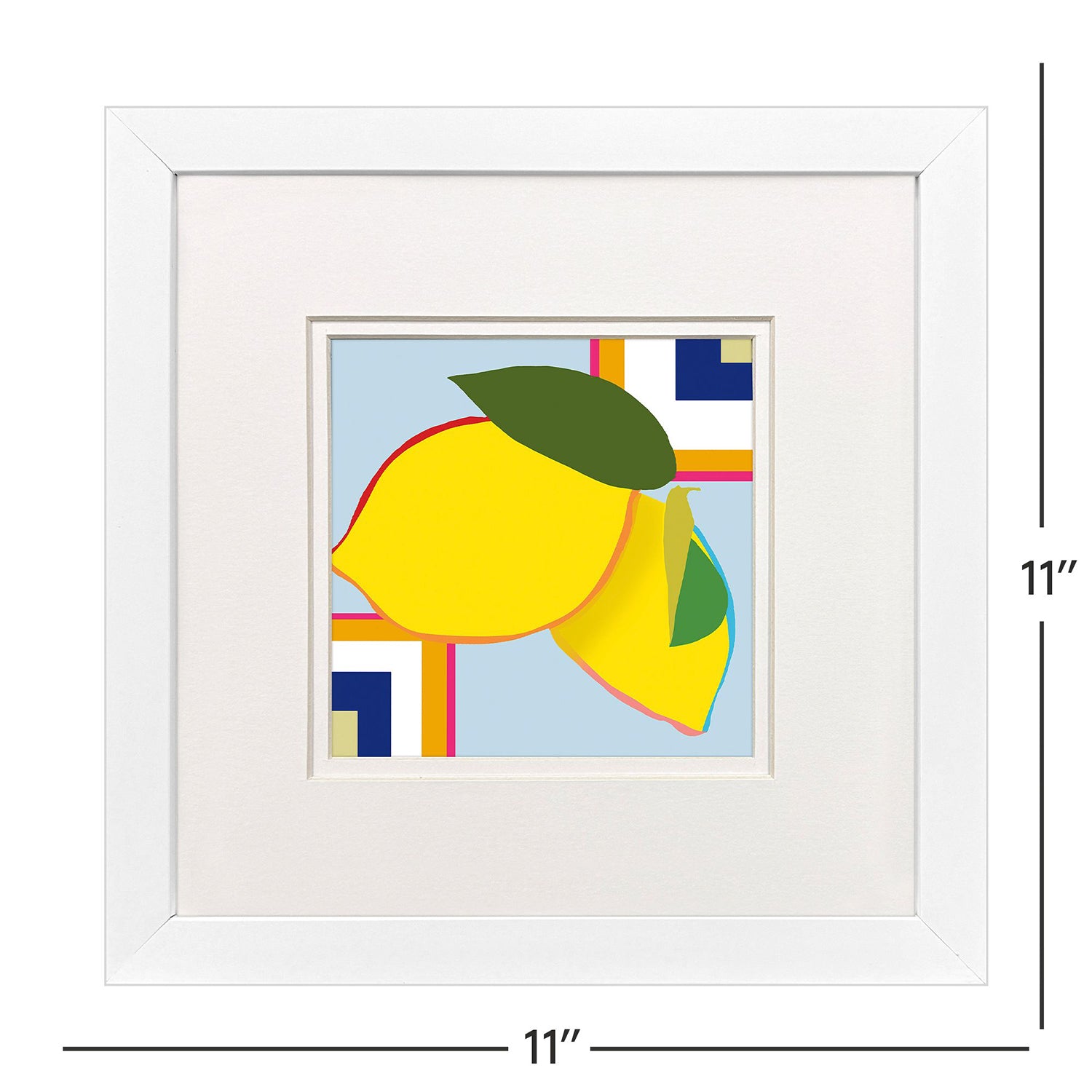 Malanta Knowles Geometric Fruit Framed Art Set of 2