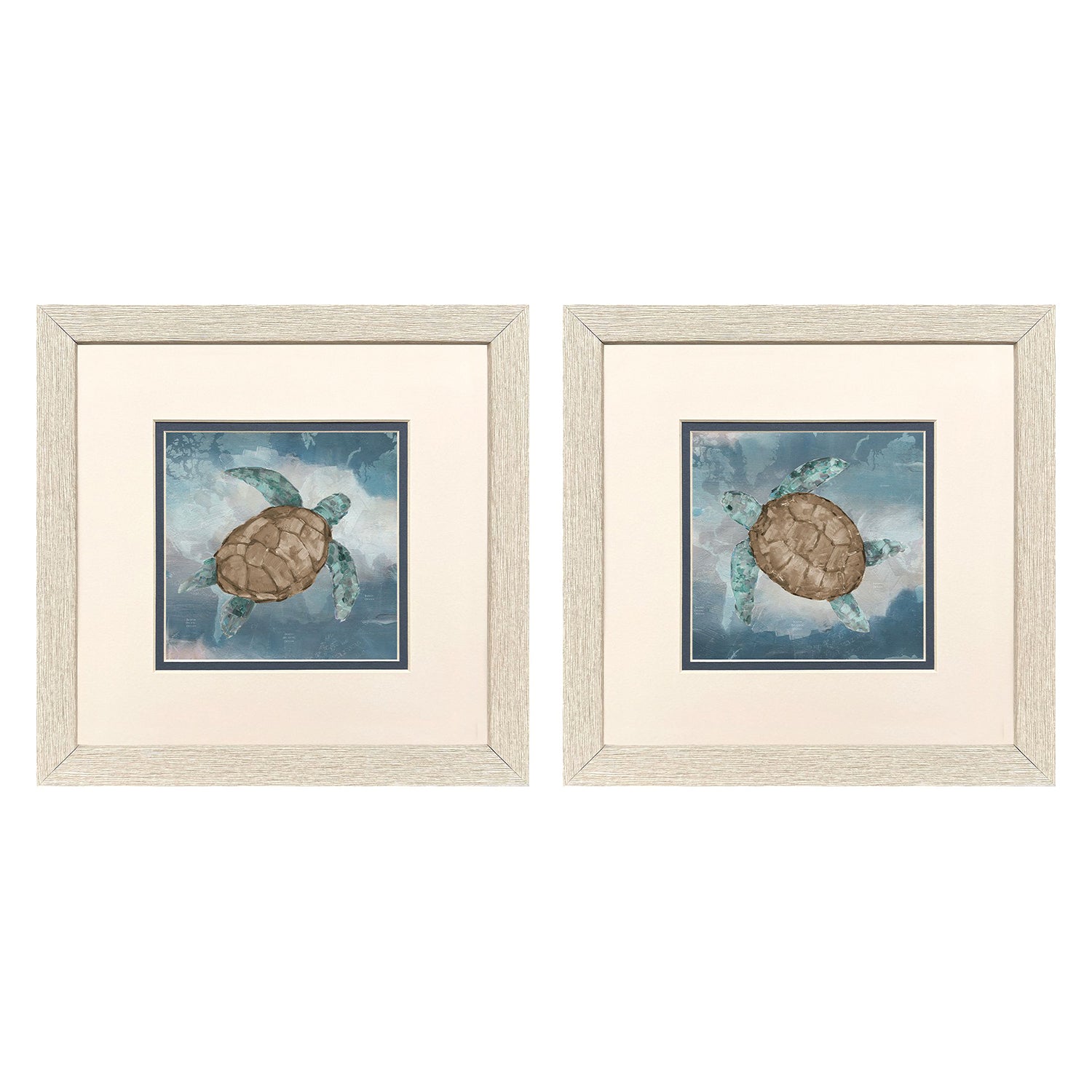 Sarah Lang Traveling Turtle Framed Art Set of 2