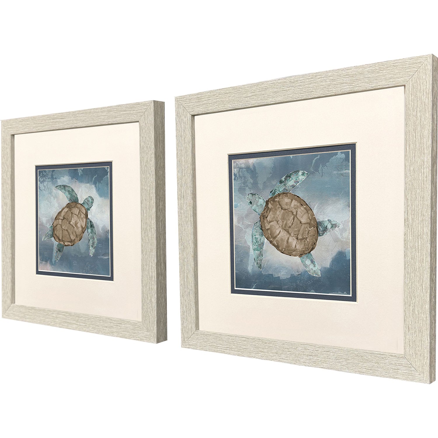 Sarah Lang Traveling Turtle Framed Art Set of 2