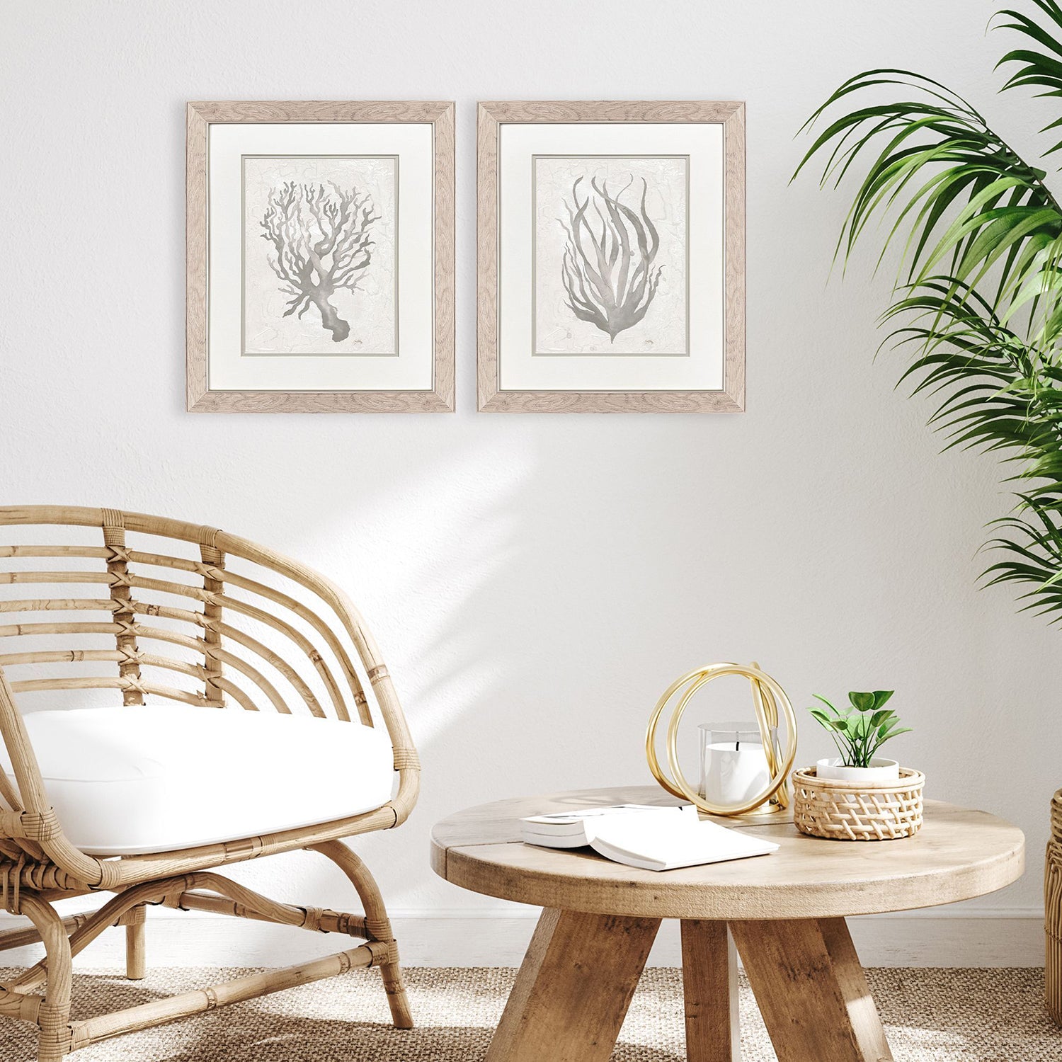 Jordan Glassco-Smith Neutral Seagrass Framed Art Set of 2