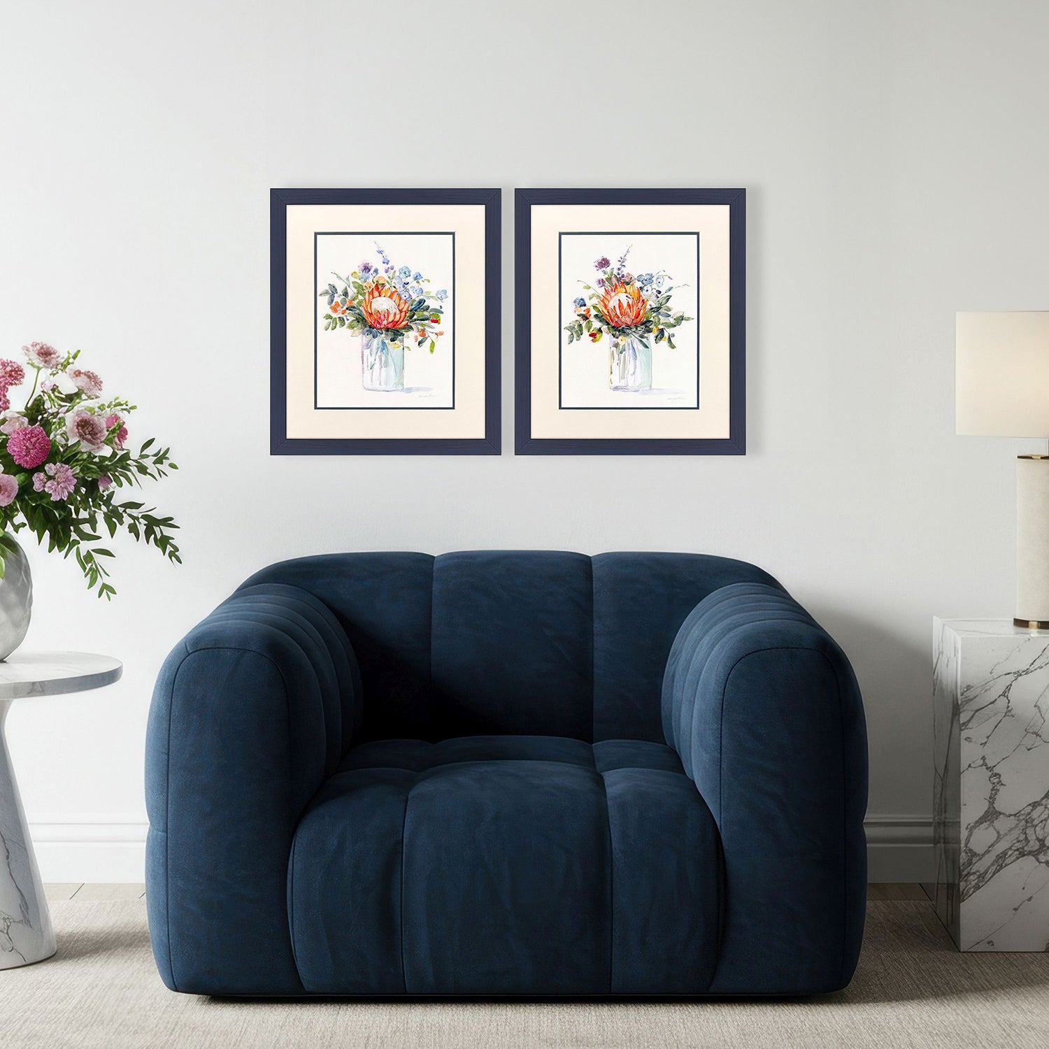 Malanta Knowles Pretty Protea Framed Art Set of 2