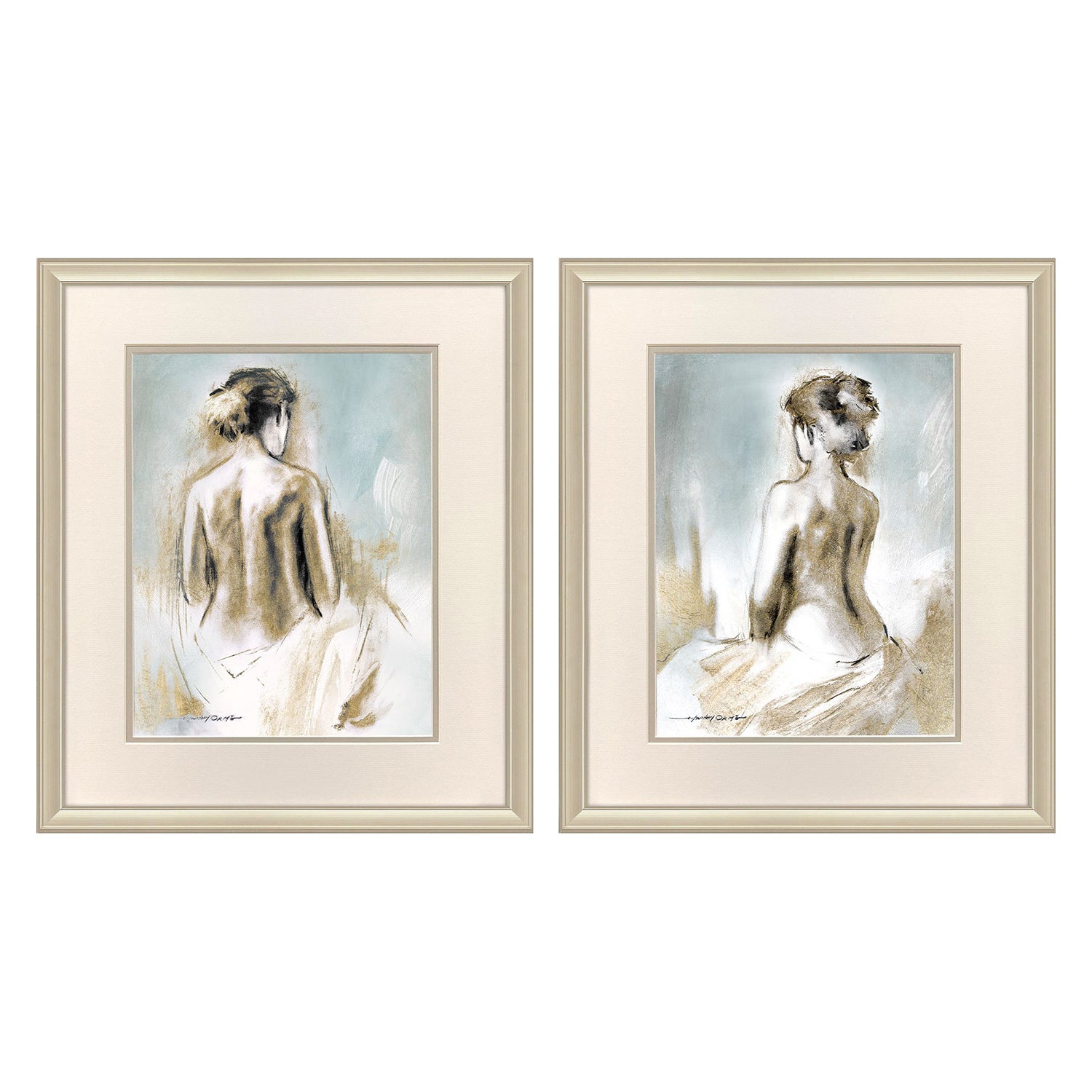Malanta Knowles Golden Figures Framed Art Set of 2