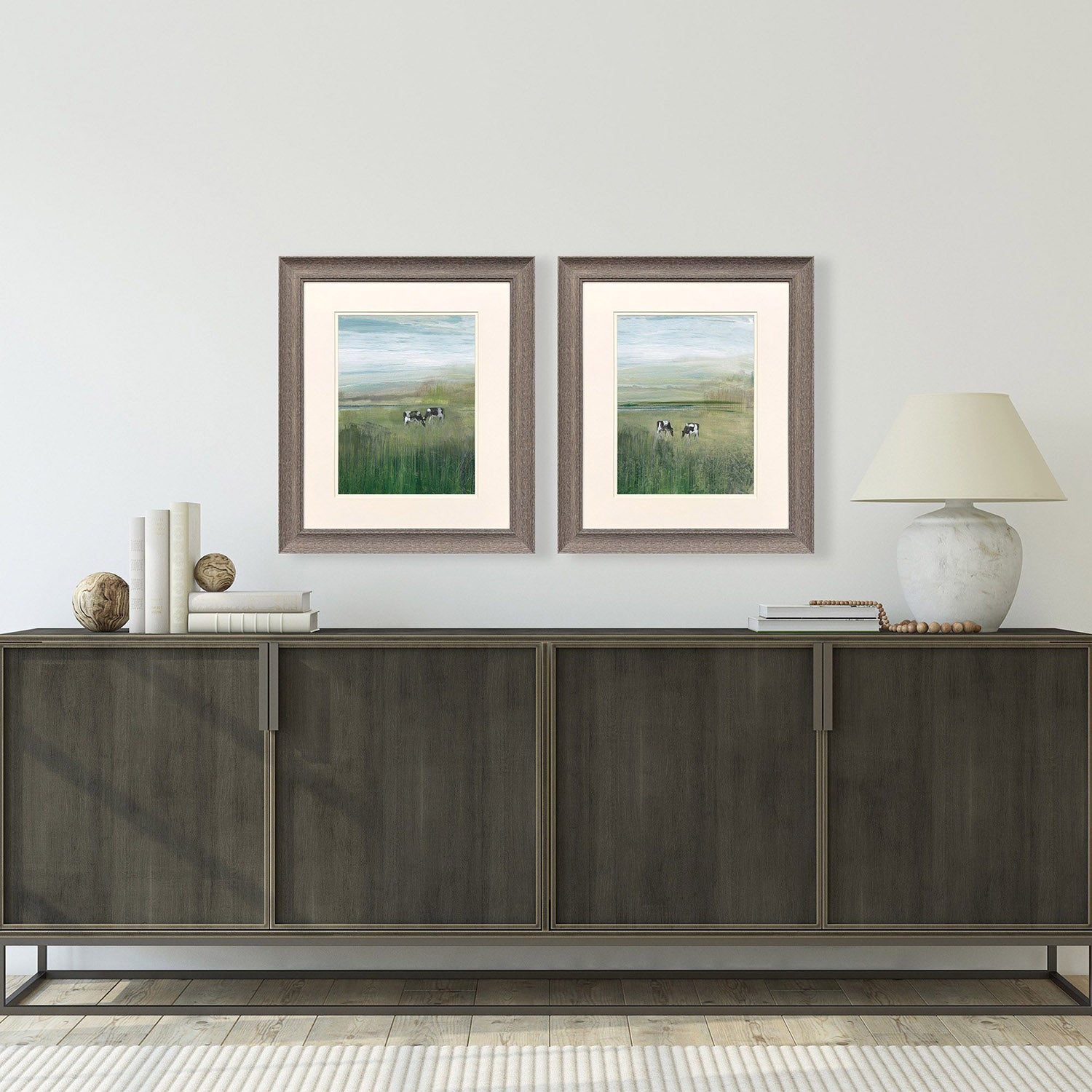 Sarah Lang Out to Pasture Framed Art Set of 2