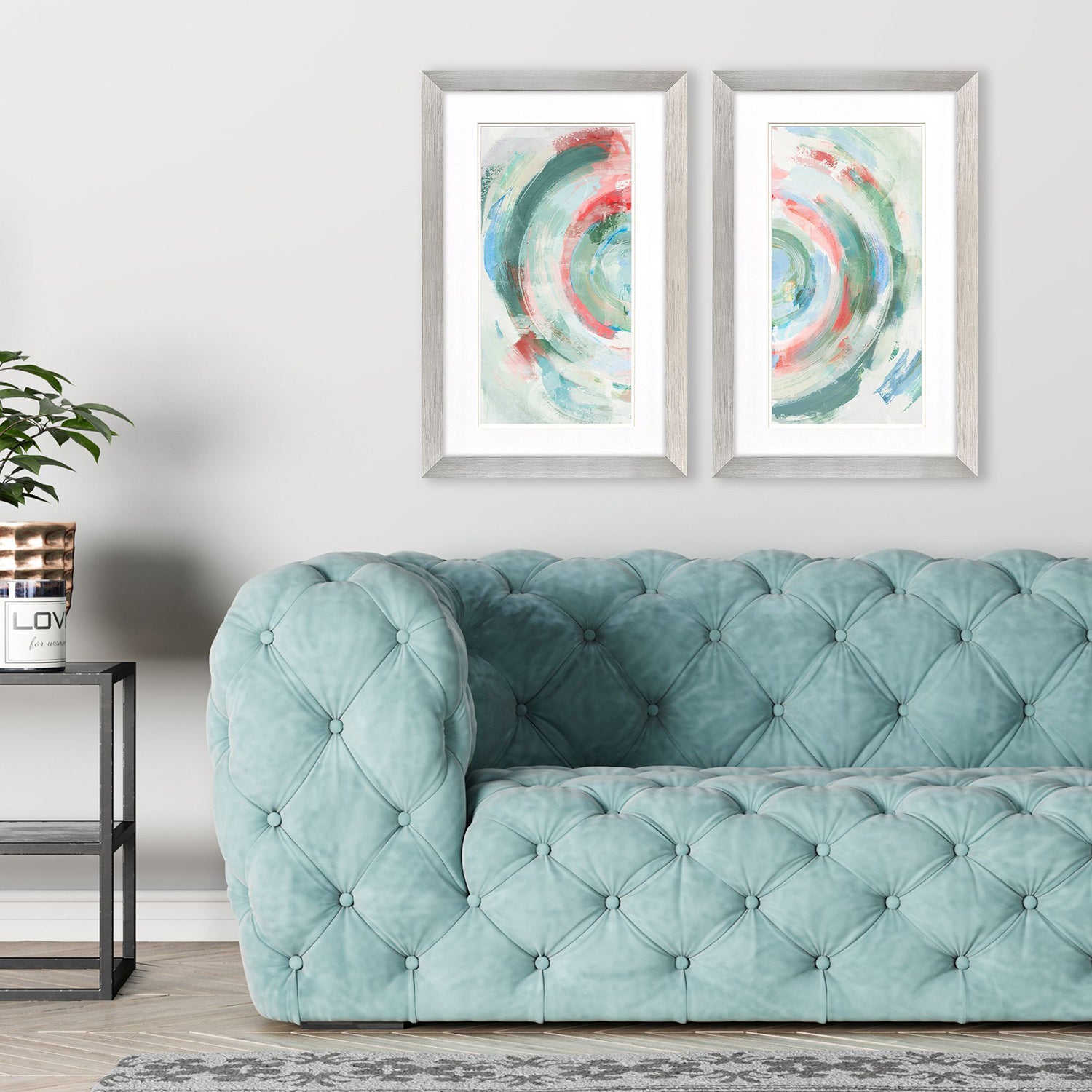 Jordan Glassco-Smith Pink Halo Framed Art Set of 2