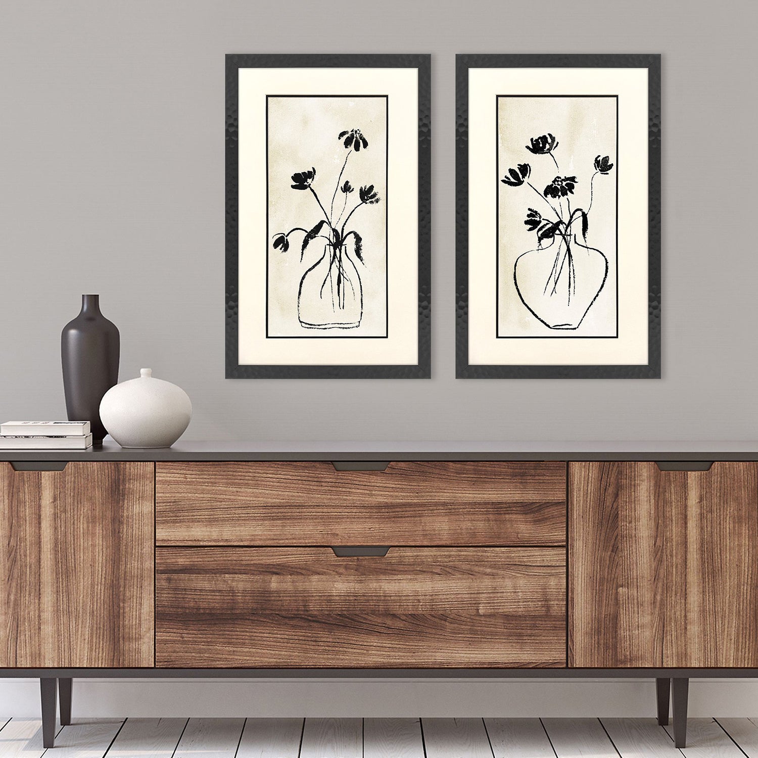 Leeanne Vaughn Coneflower Framed Art Set of 2
