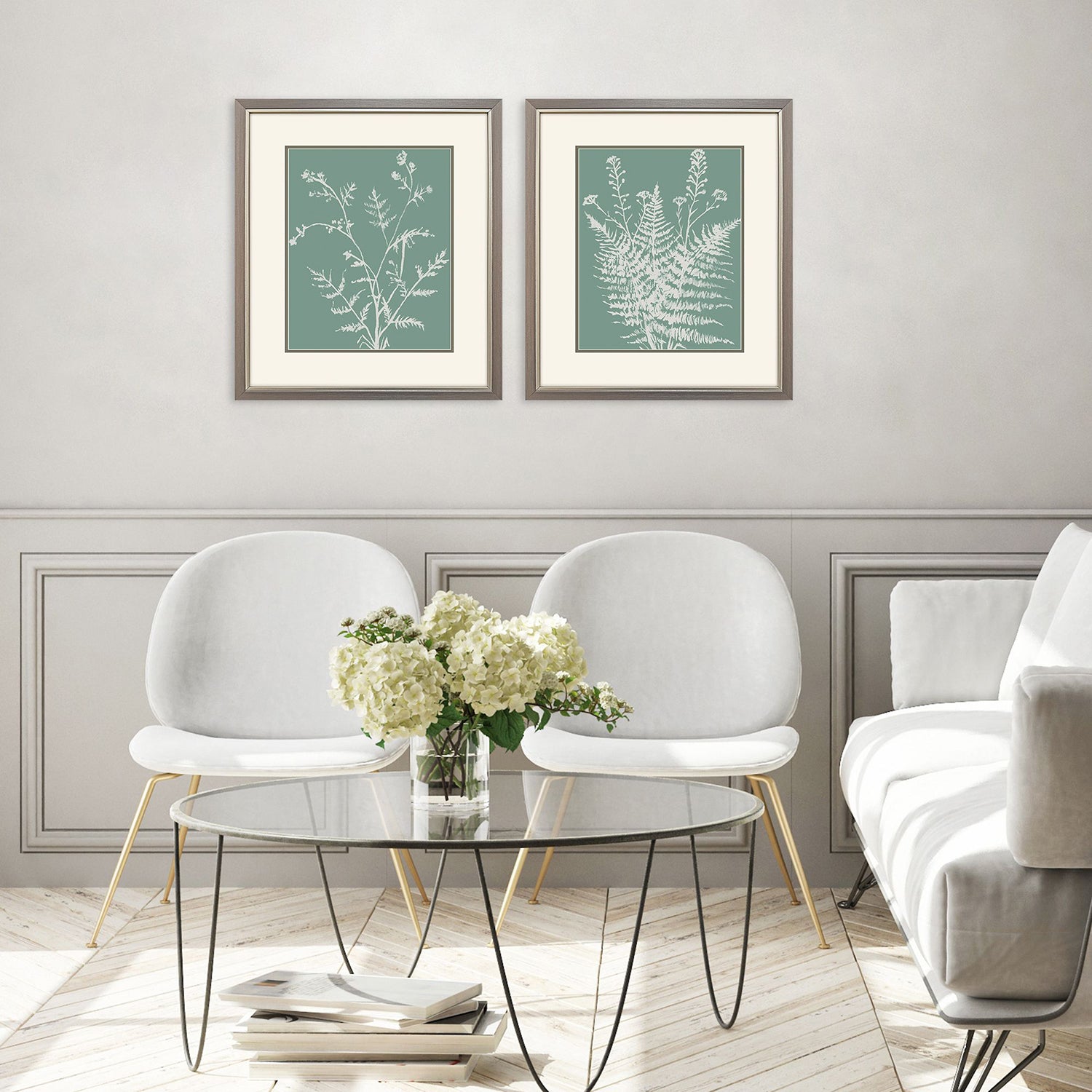Jordan Glassco-Smith Friendly Fern Framed Art Set of 2