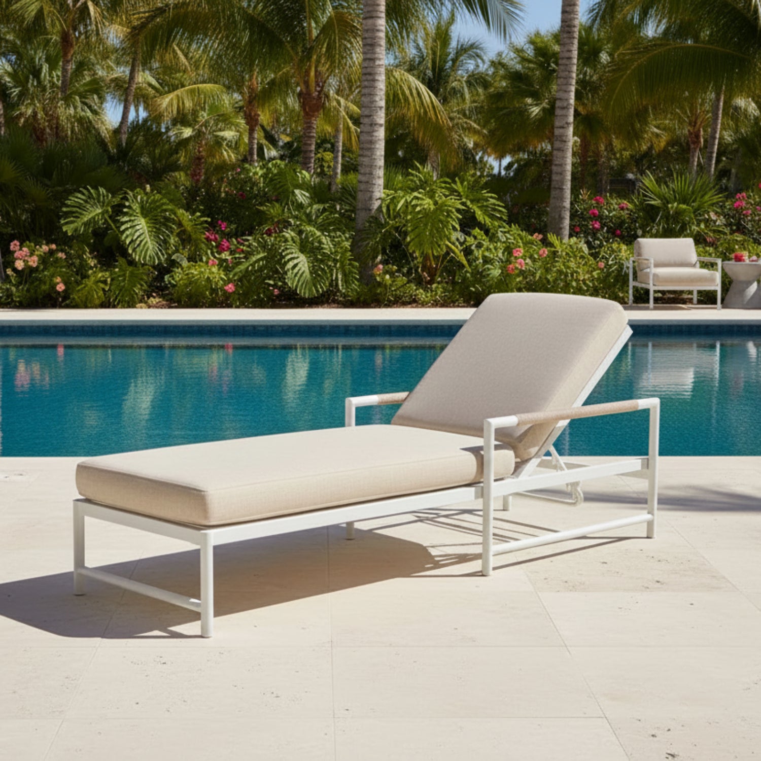 Sunset West Sabbia Echo Ash Outdoor Chaise