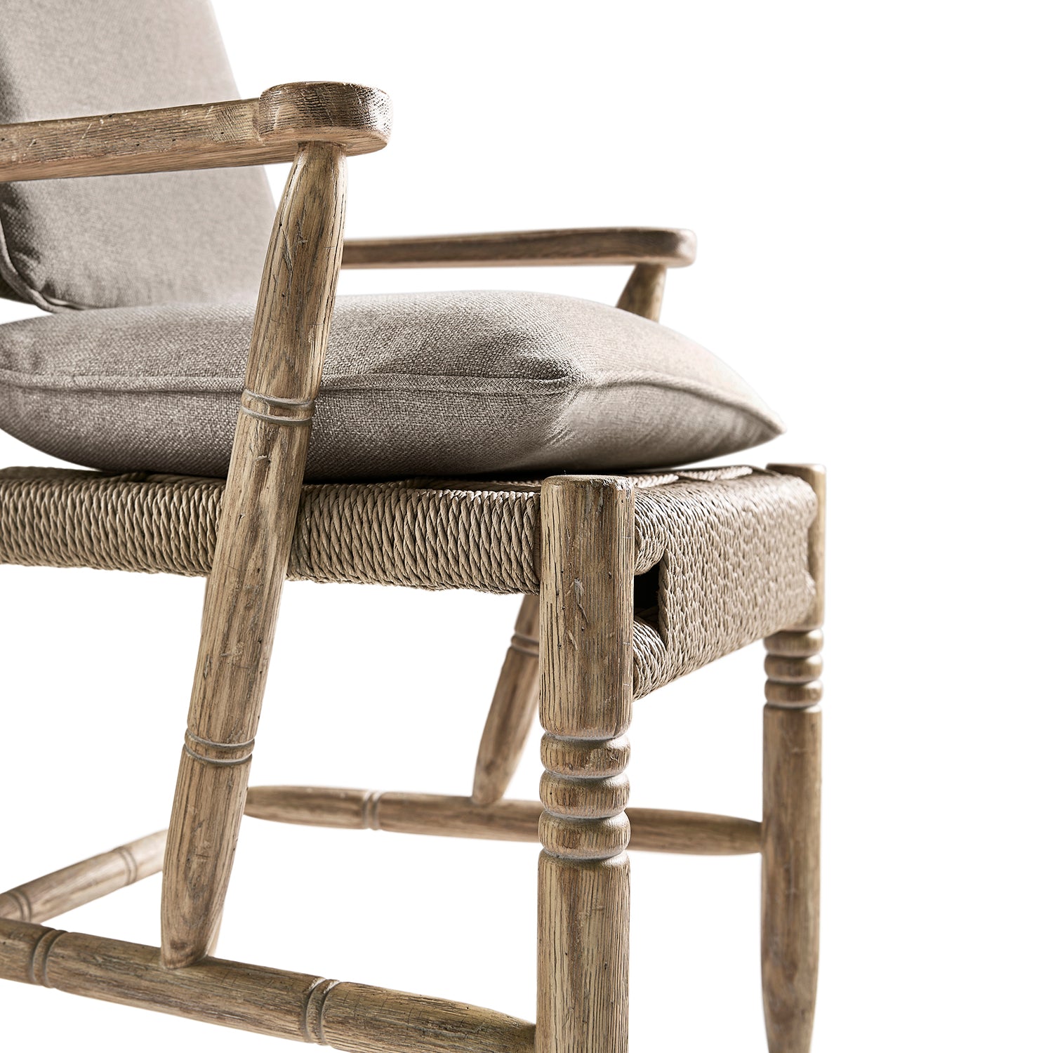 Jonathan Charles Sagehill Rush Seat Arm Chair