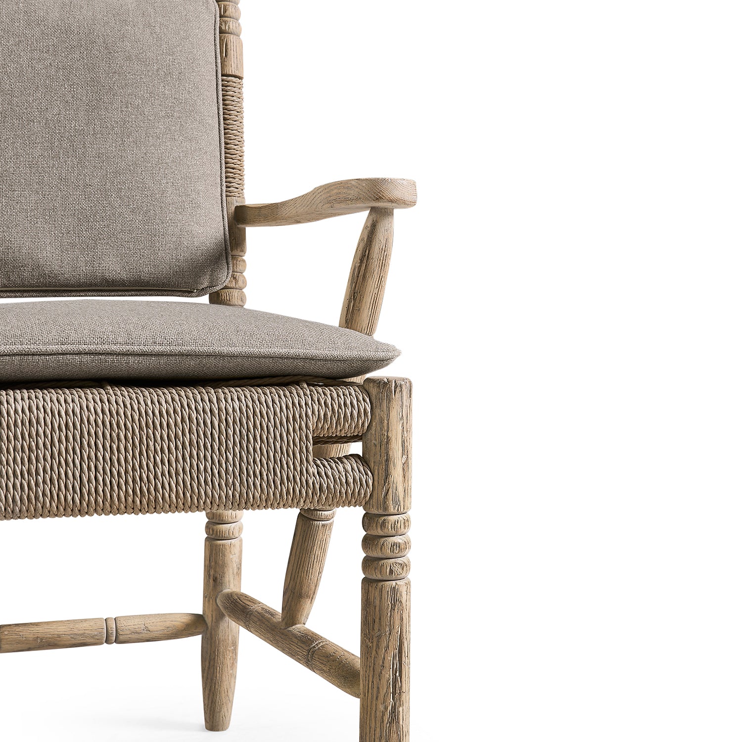 Jonathan Charles Sagehill Rush Seat Arm Chair