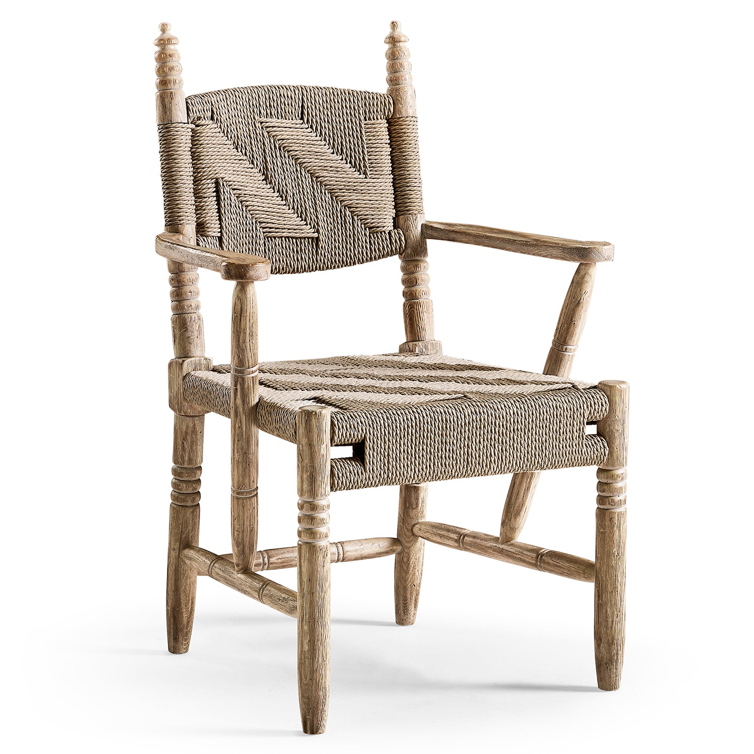 Jonathan Charles Sagehill Rush Seat Arm Chair