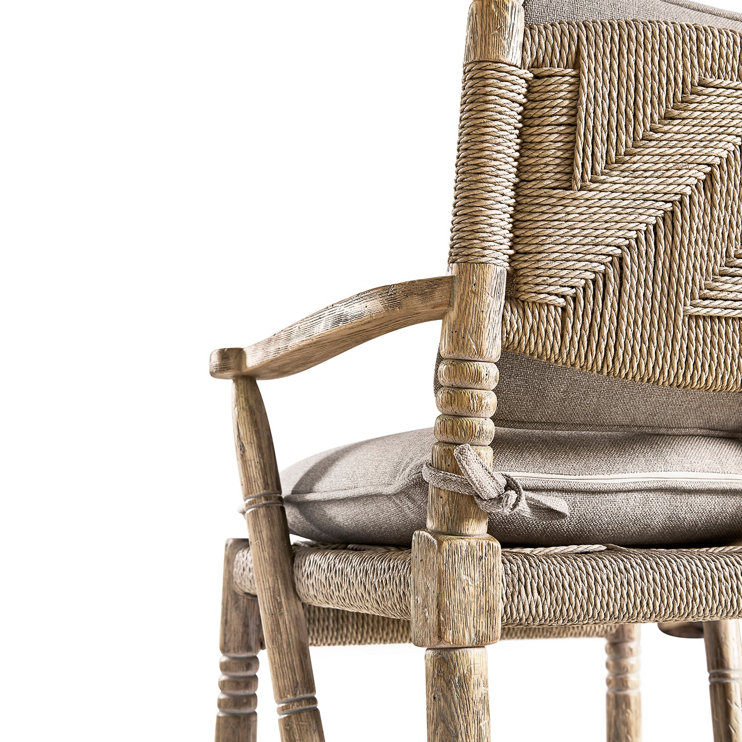 Jonathan Charles Sagehill Rush Seat Arm Chair