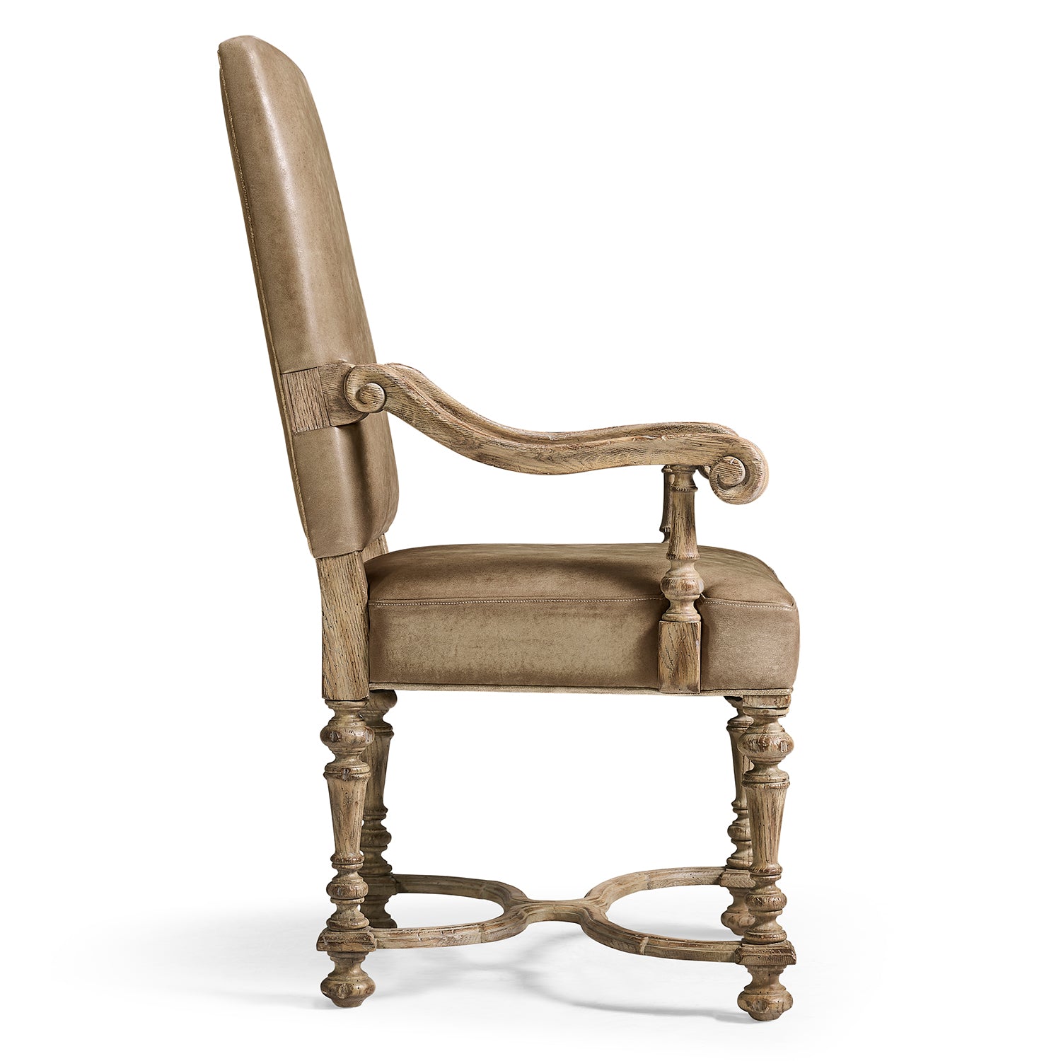 Jonathan Charles Sagehill Leather Arm Chair