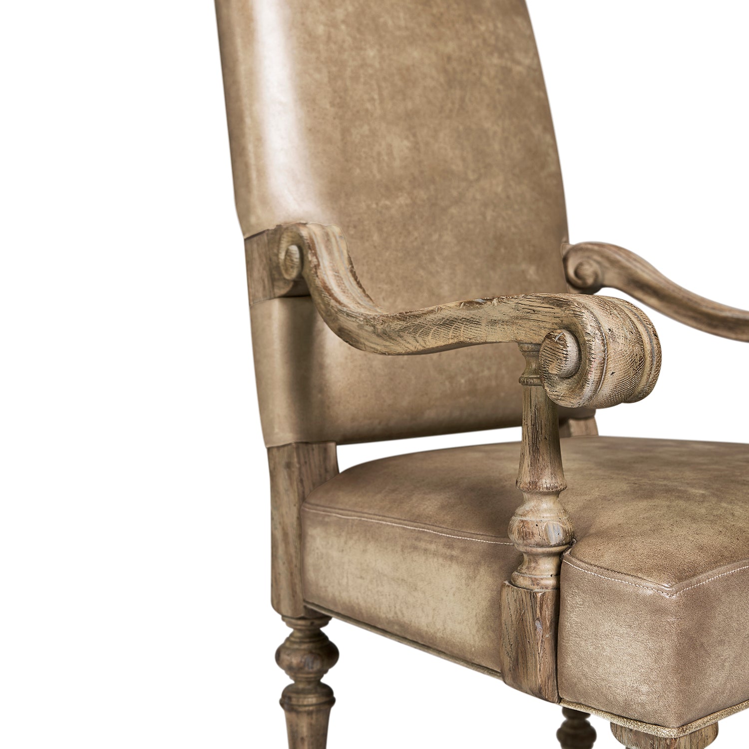 Jonathan Charles Sagehill Leather Arm Chair