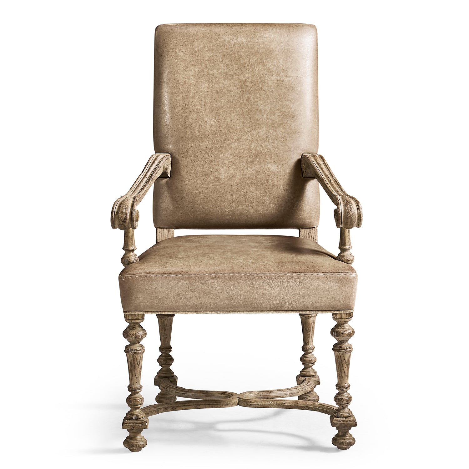 Jonathan Charles Sagehill Leather Arm Chair