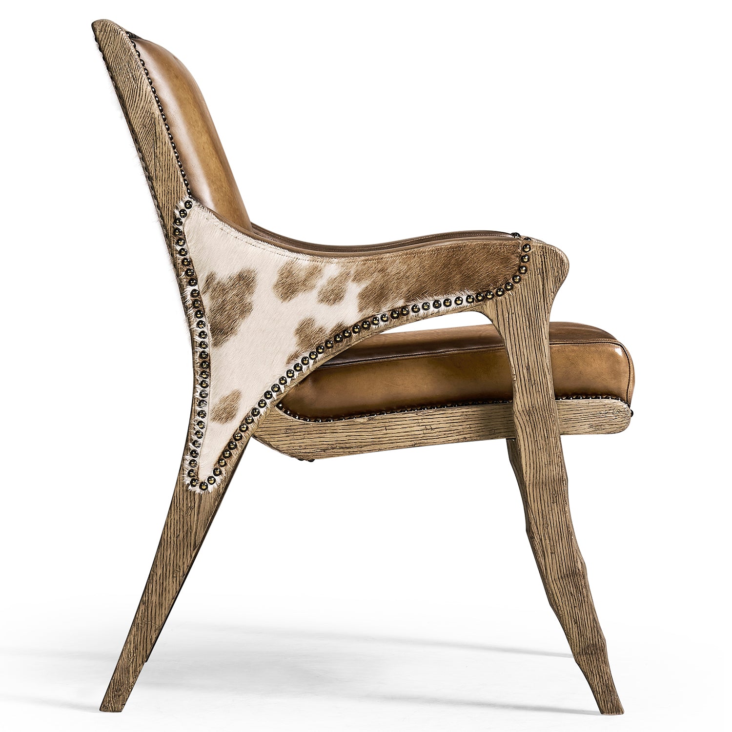 Jonathan Charles Echo Canyon Leather & Hide Arm Chair