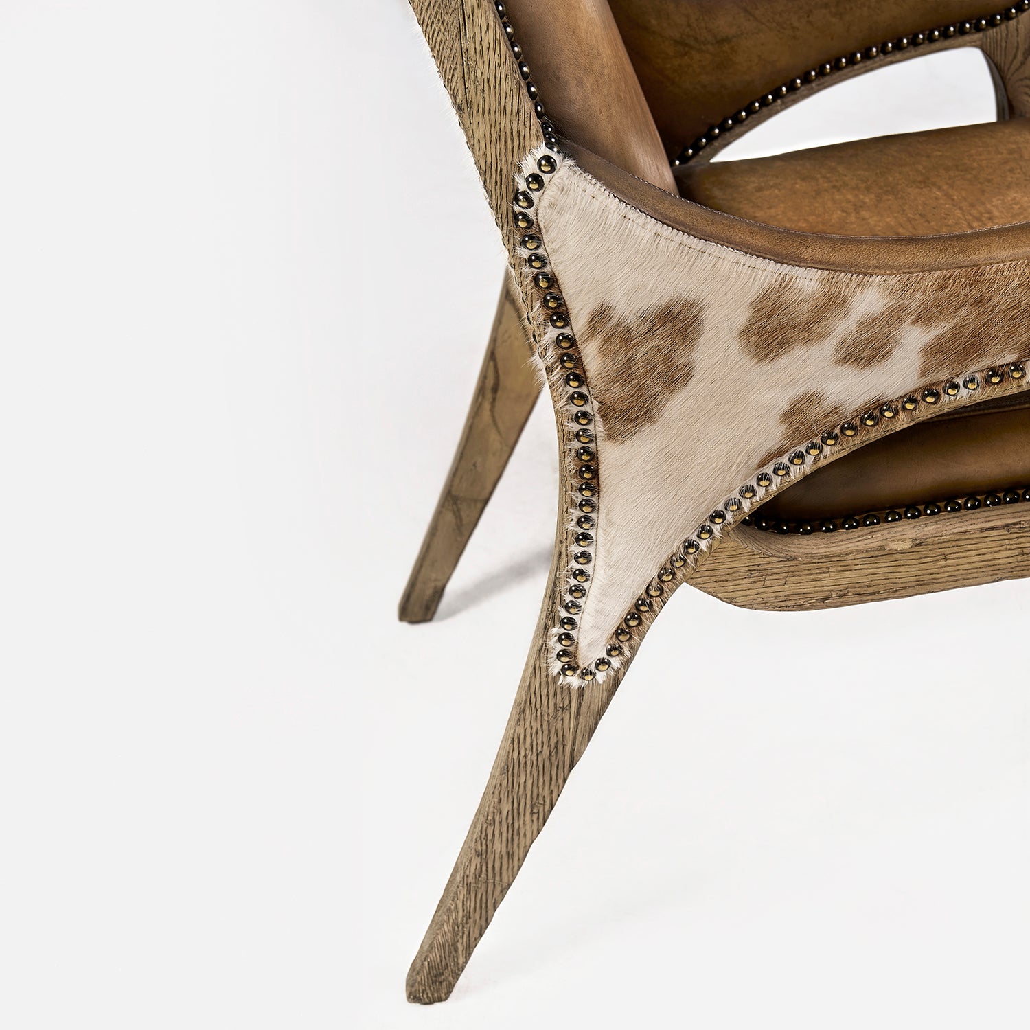 Jonathan Charles Echo Canyon Leather & Hide Arm Chair