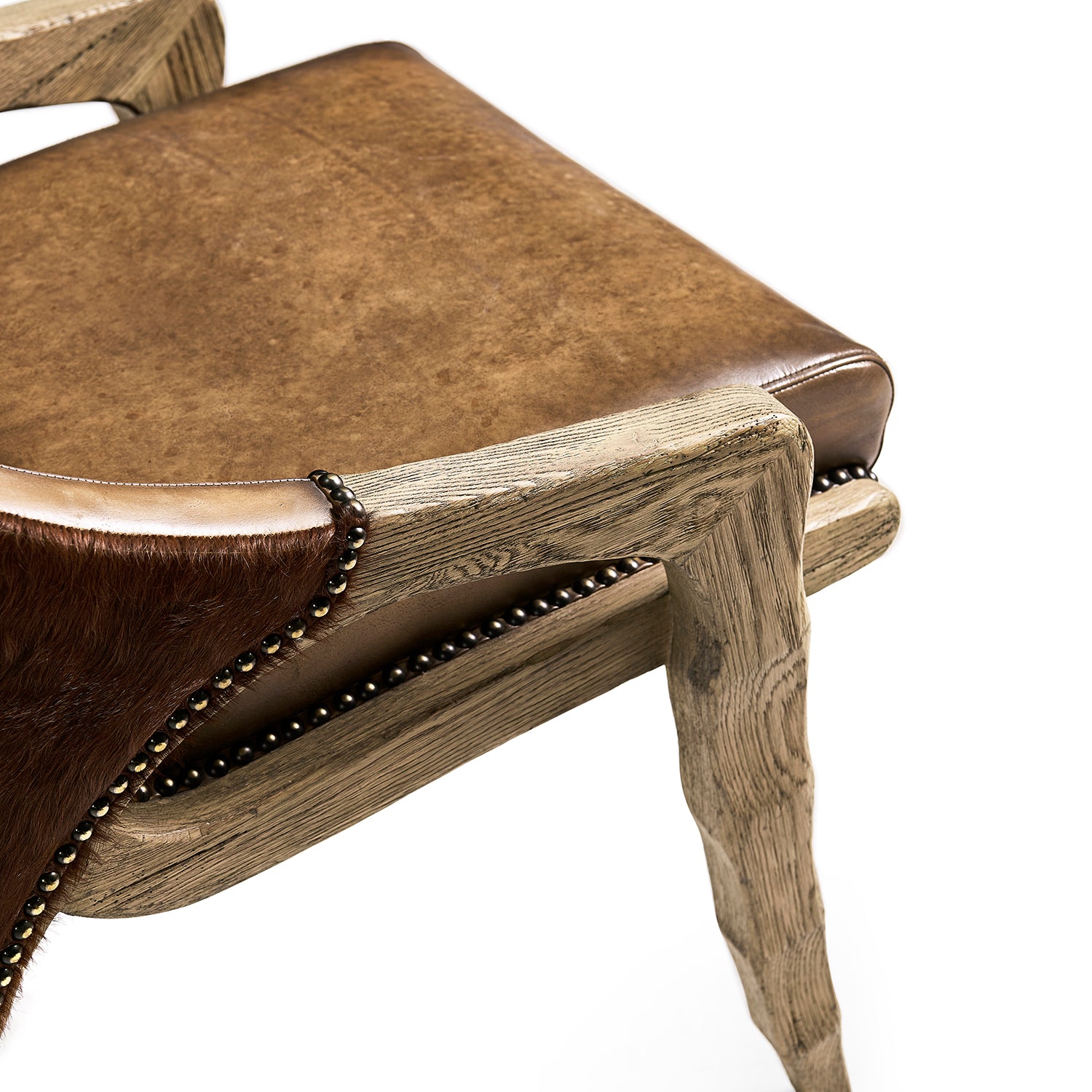 Jonathan Charles Echo Canyon Leather & Hide Side Chair