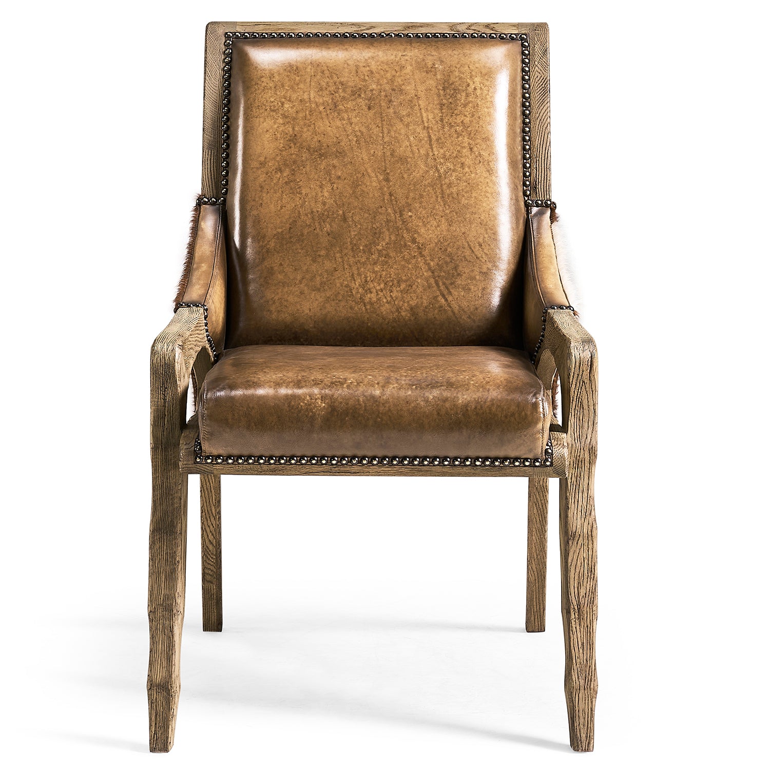 Jonathan Charles Echo Canyon Leather & Hide Side Chair