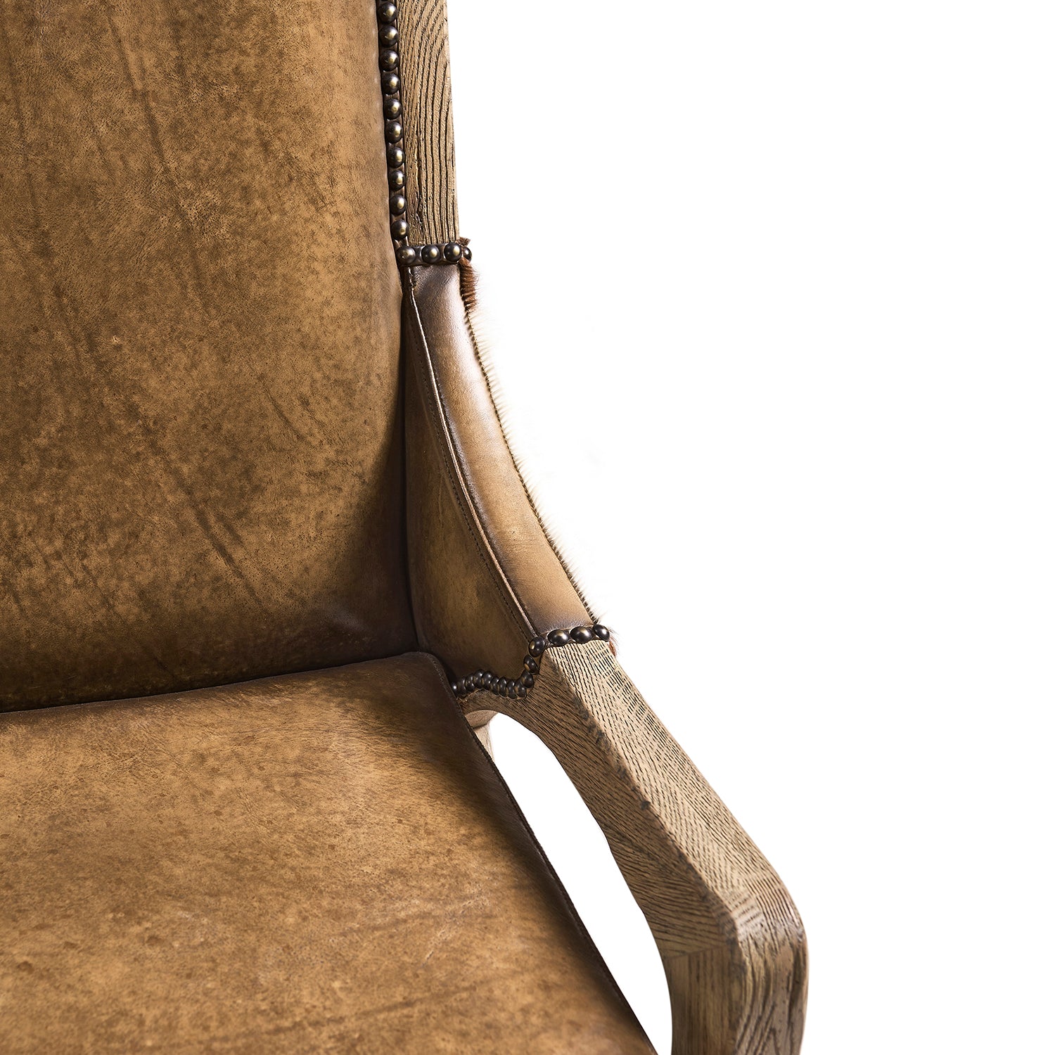 Jonathan Charles Echo Canyon Leather & Hide Side Chair