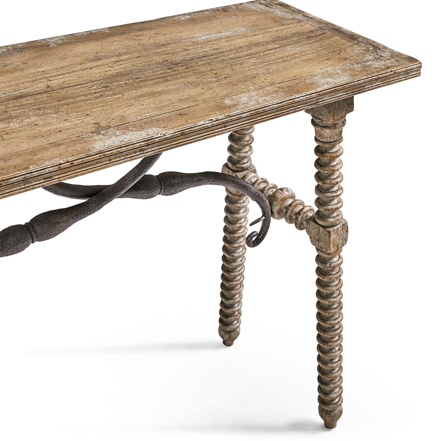 Jonathan Charles Caldera Turned-Leg Console Table