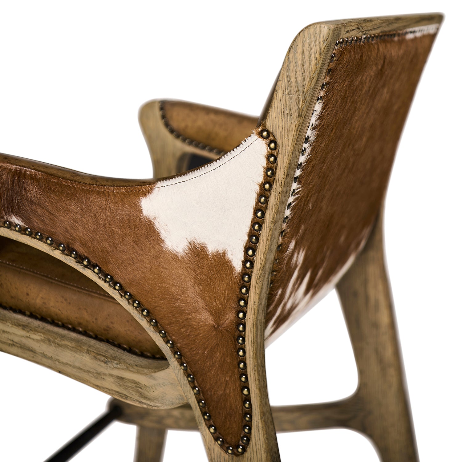 Jonathan Charles Echo Canyon Leather & Hide Bar Stool