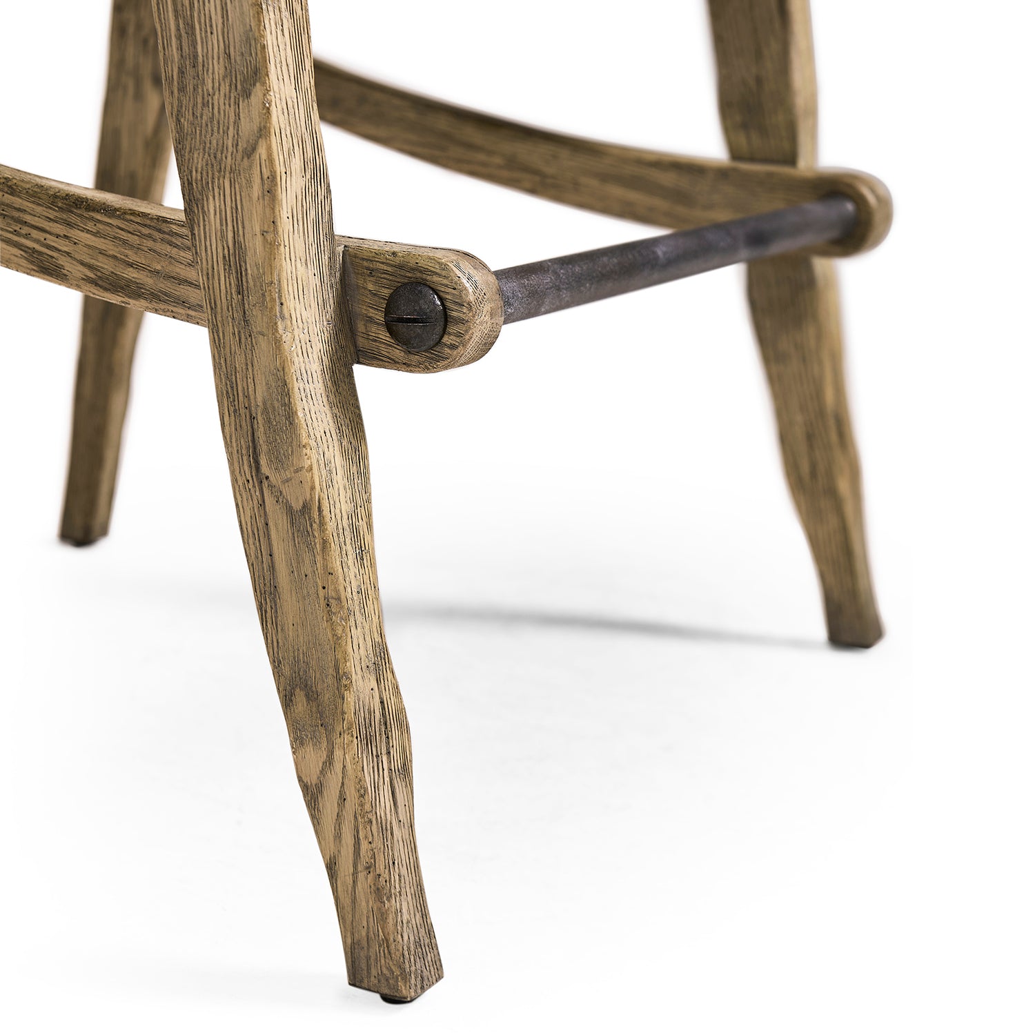 Jonathan Charles Echo Canyon Leather & Hide Bar Stool