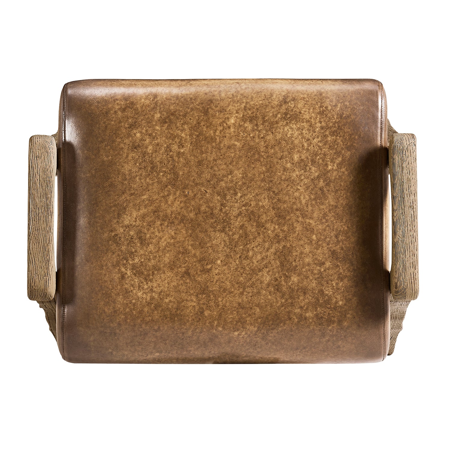 Jonathan Charles Echo Canyon Leather Footstool