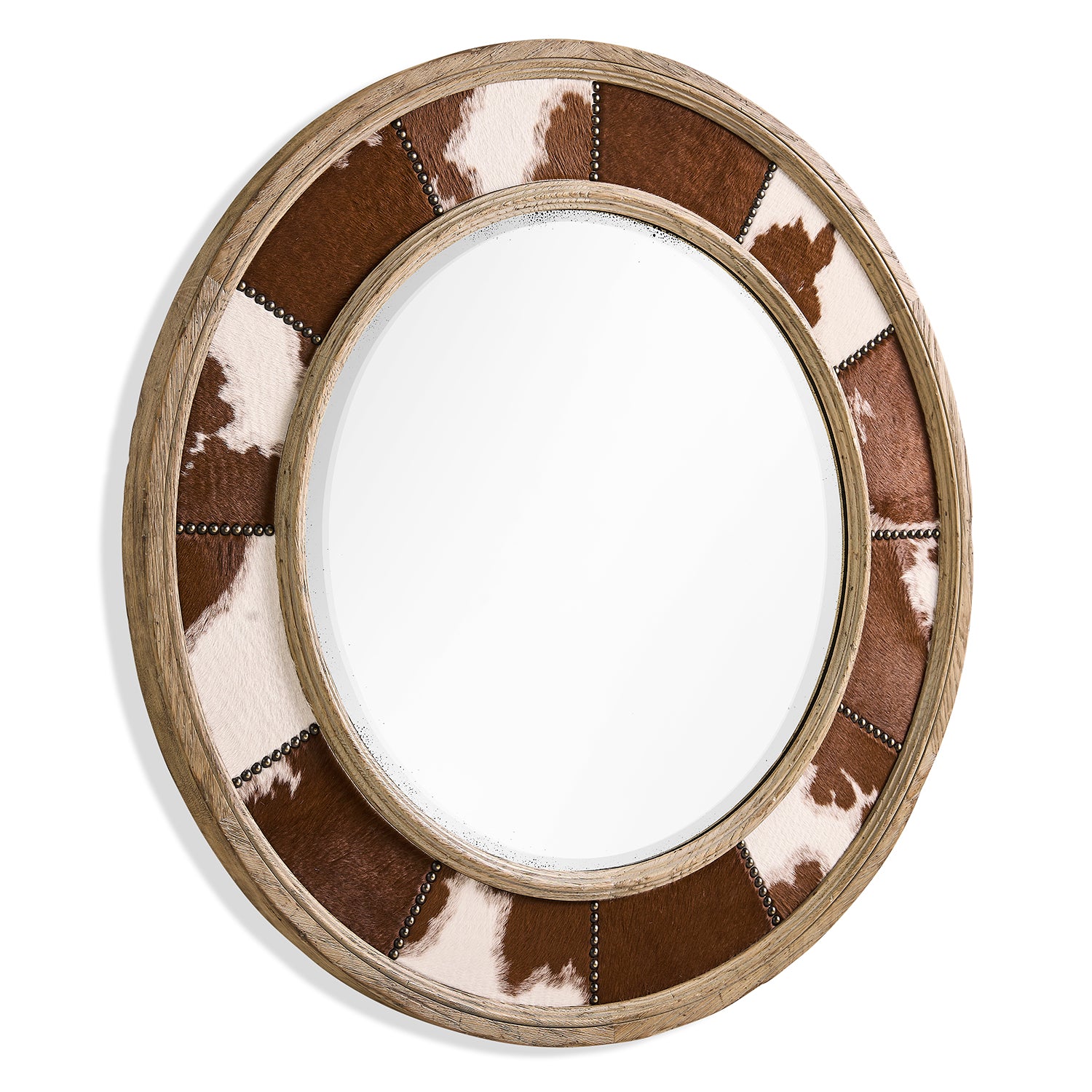 Jonathan Charles Sagehill Round Hide Mirror